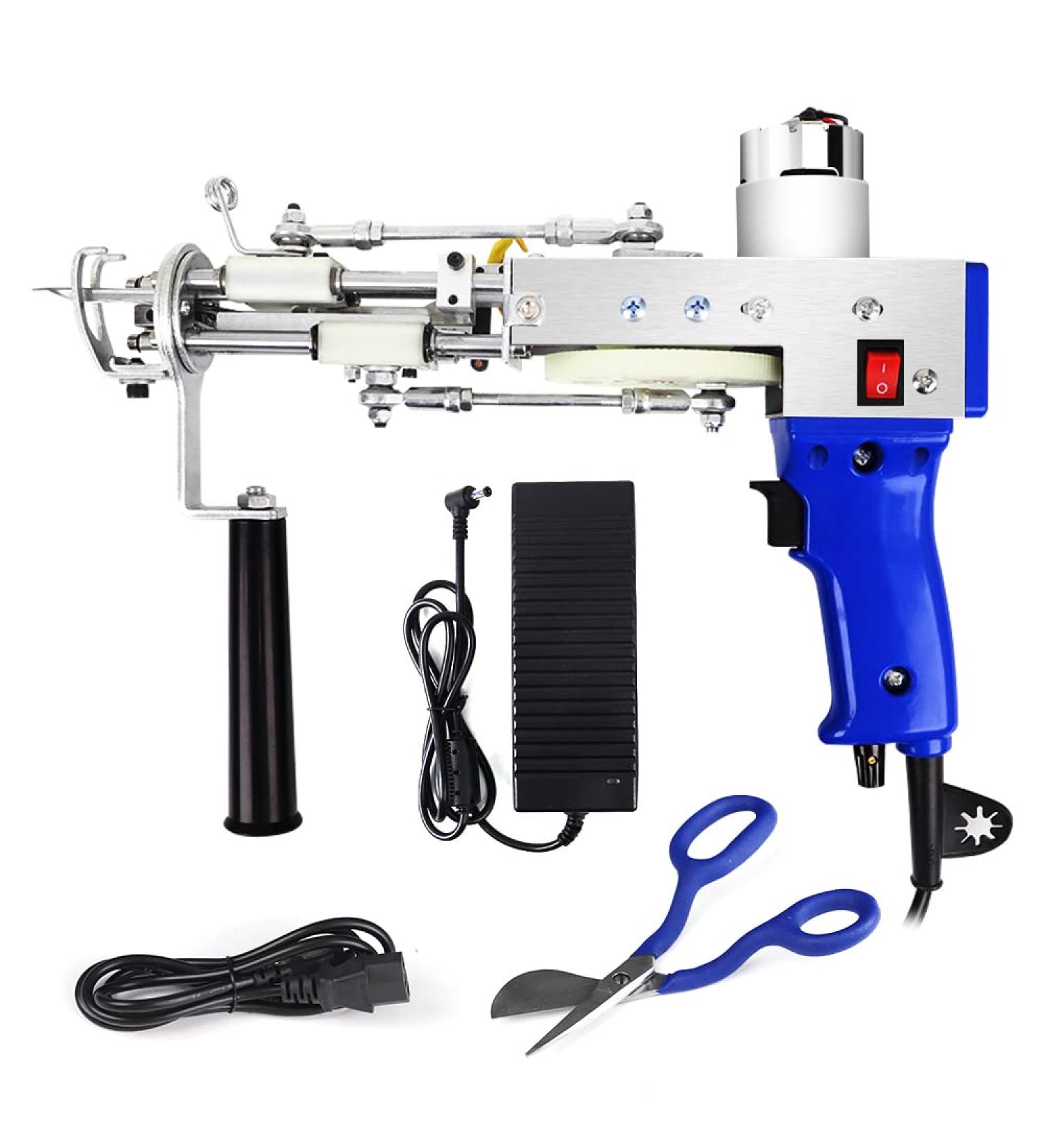 Goodcrafter 2-in-1 Electric Carpet Tufting Gun with Scissors - Handheld Rug Making Kit (Light Blue) - Buy Online on SooperMarket.com