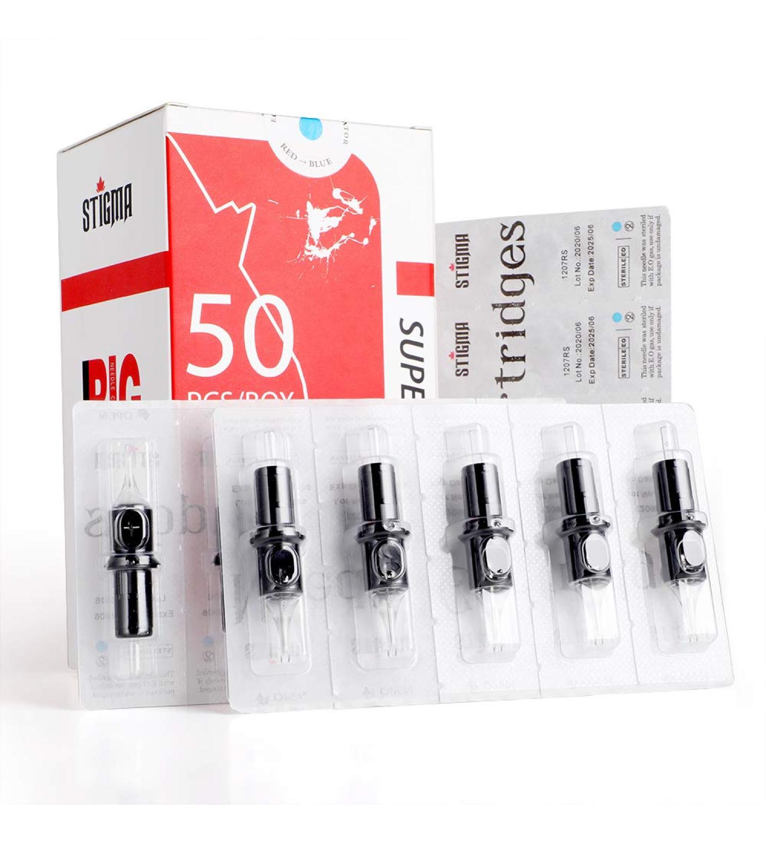 STIGMA #12(7RL) Disposable Tattoo Needle Cartridges - Round Liner 50pcs Pack - Buy Online on SooperMarket.com