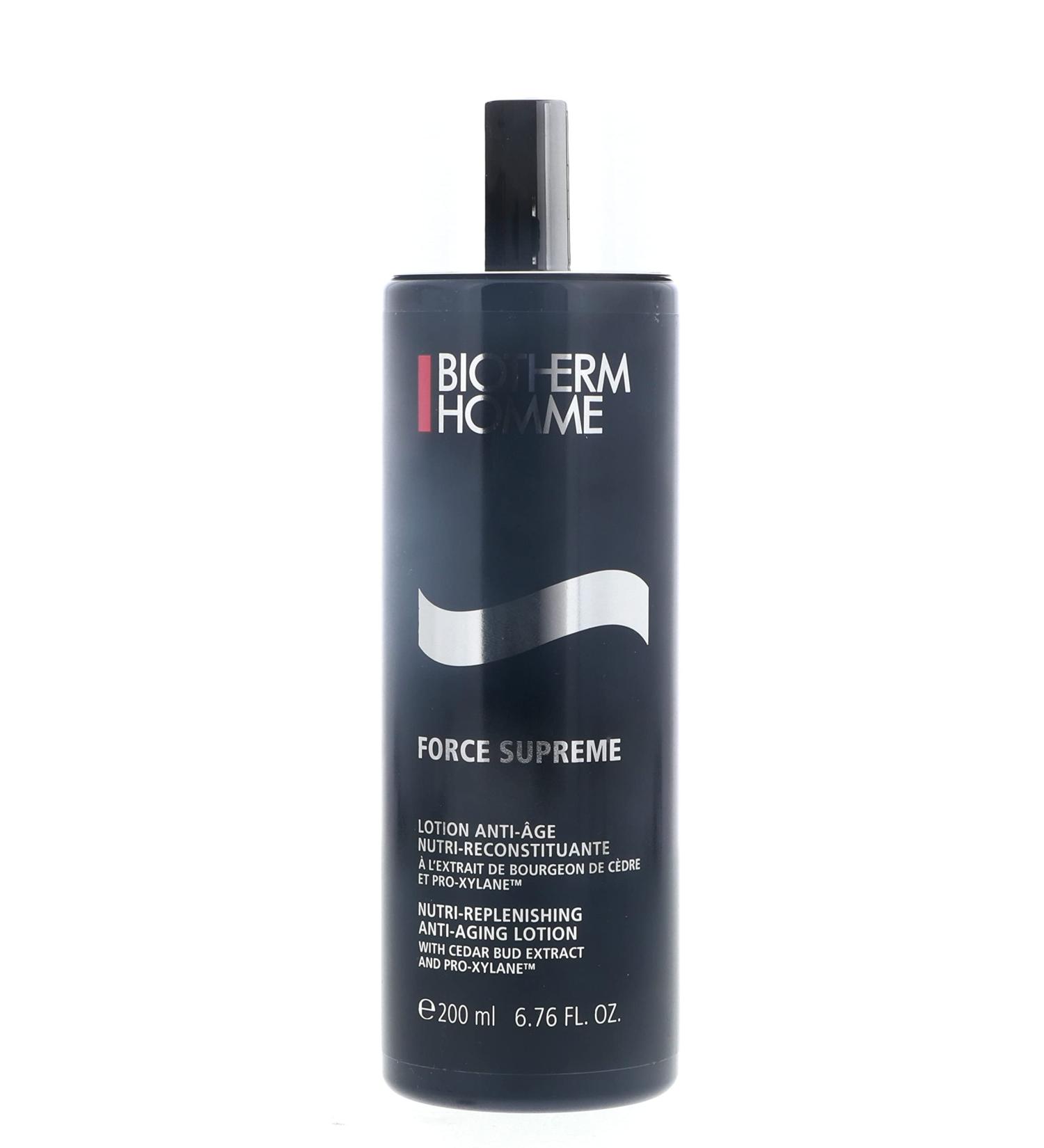Biotherm Homme Force Supreme Nutri-Replenishing Anti-Aging Lotion 6.76 Fl Oz | Hydrating Men's Skincare - Buy Online on SooperMarket.com
