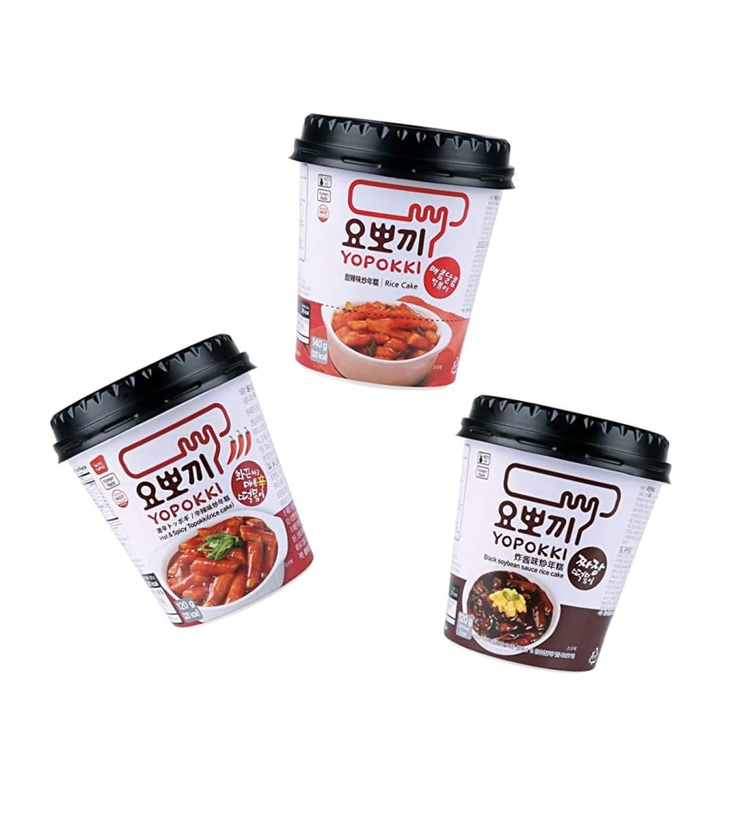 Yopokki 3 SPACK MIX Rice Cake Cups - Korean Instant Rice Cakes - Spicy & Sweet - 400g - OG Asia - International Shipping - Buy Online on SooperMarket.com