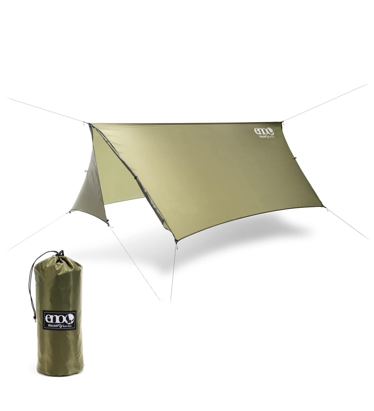 ENO HouseFly Rain Tarp - Ultralight Camping Tarp in Lichen | Standard Packaging - Buy Online on SooperMarket.com