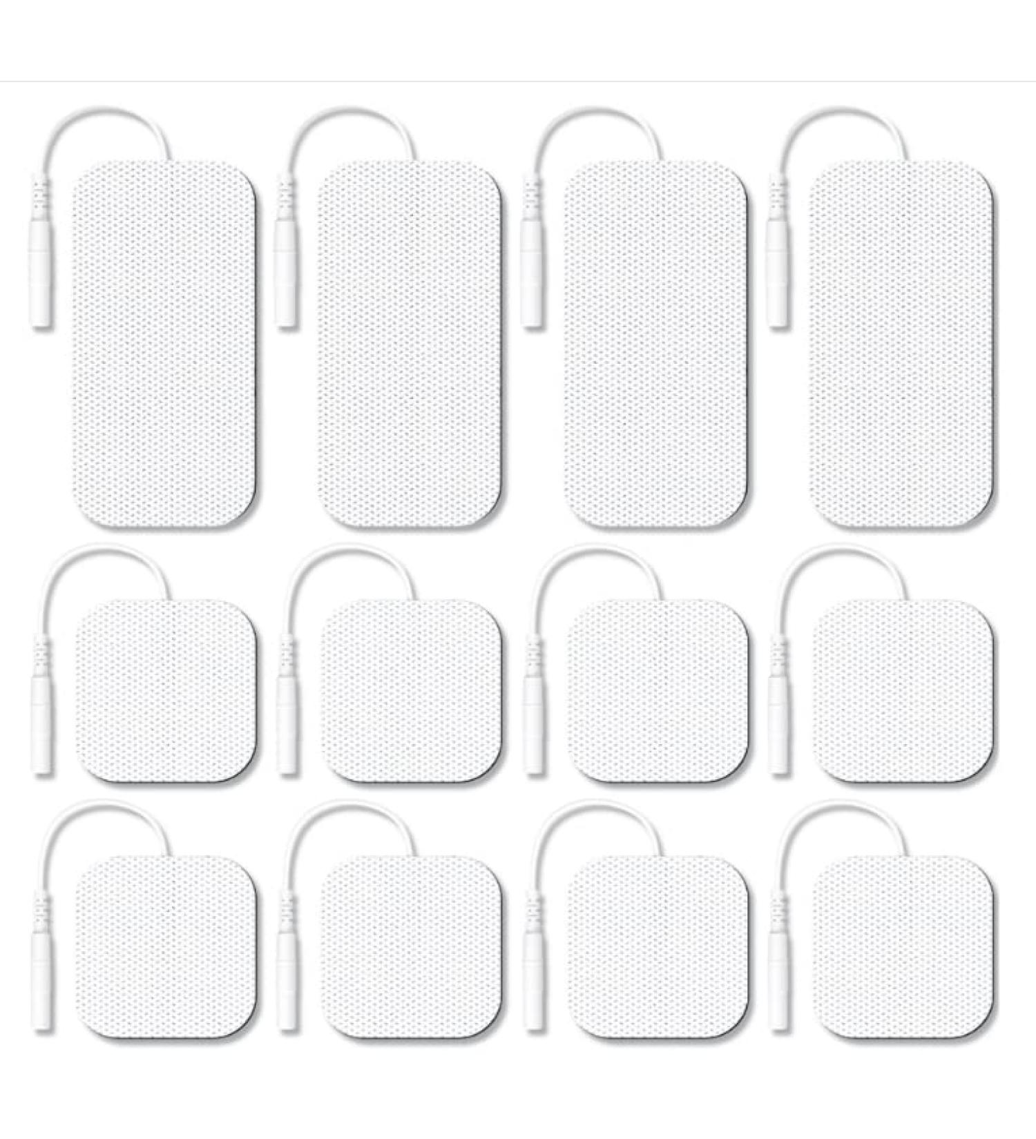 AUVON TENS Unit Replacement Pads - 12pcs, Multiple Sizes, Non-Irritating Design, Reusable & Latex Free Electrode Pads for TENS Units like TENS 7000 and HealthmateForever - Buy Online on SooperMarket.com