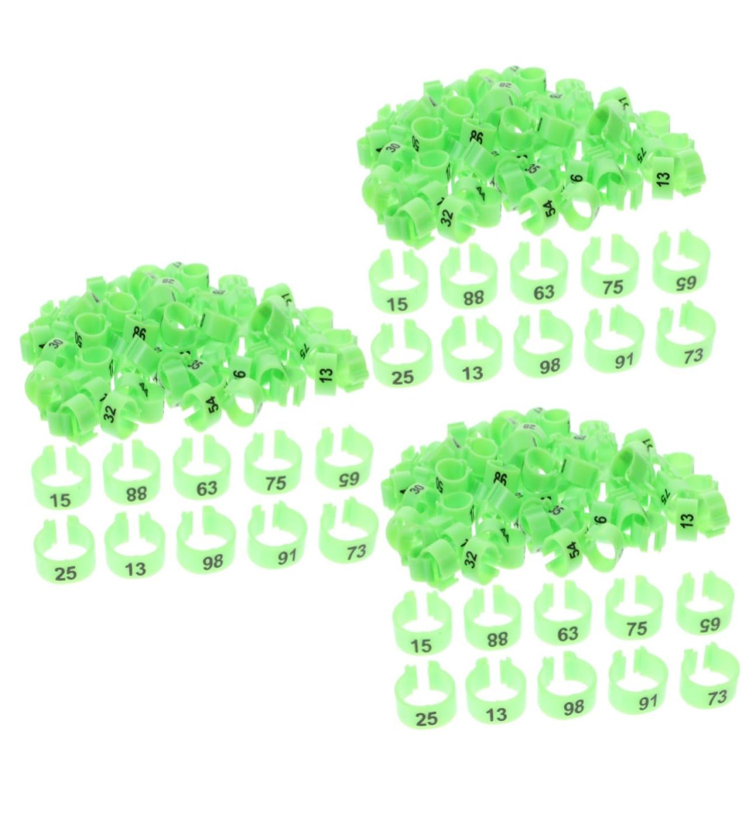Beavorty 300 Pcs Pigeon Anklet Where Labels Pet Chicken Bands Birds Supplies Bird Drinker Ornamental Pigeon 1X1X0.8CMx3pcs Greenx3pcs - Buy Online on SooperMarket.com