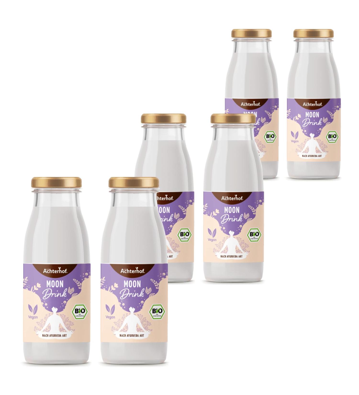 Moon Drink Bio | 6 Ayurvedic Shots | Ashwagandha Lavender Cinnamon & Vanilla | Perfect Sleep Aid | Achterhof - 1 Pack - Buy Online on SooperMarket.com
