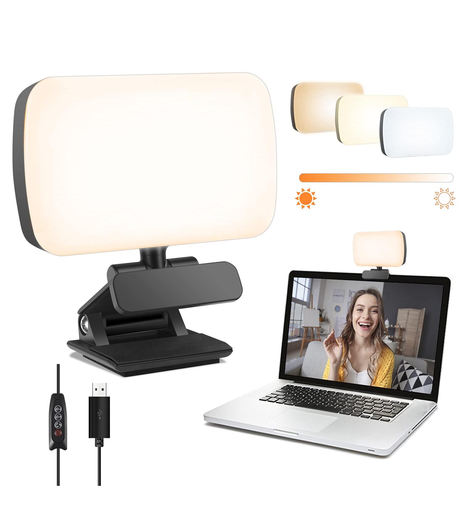 Video Conference & Webcam Lighting for Remote Work, Zoom Calls, Live Streaming - Sturdy Clip On Video Light for Zoom Meetings - Buy Online on SooperMarket.com