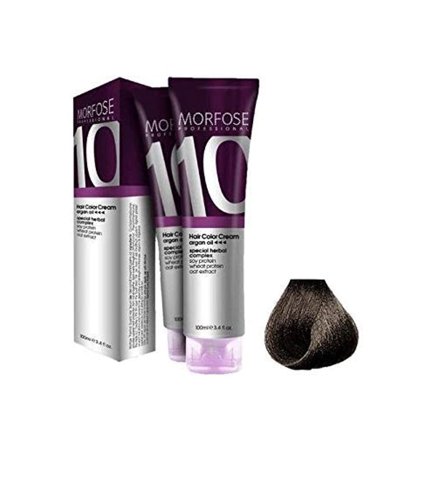 Morfose 10 Professional Hair Colour Cream 100 ml No. 8.11 Intense Light Ash Auburn - Buy Online on SooperMarket.com