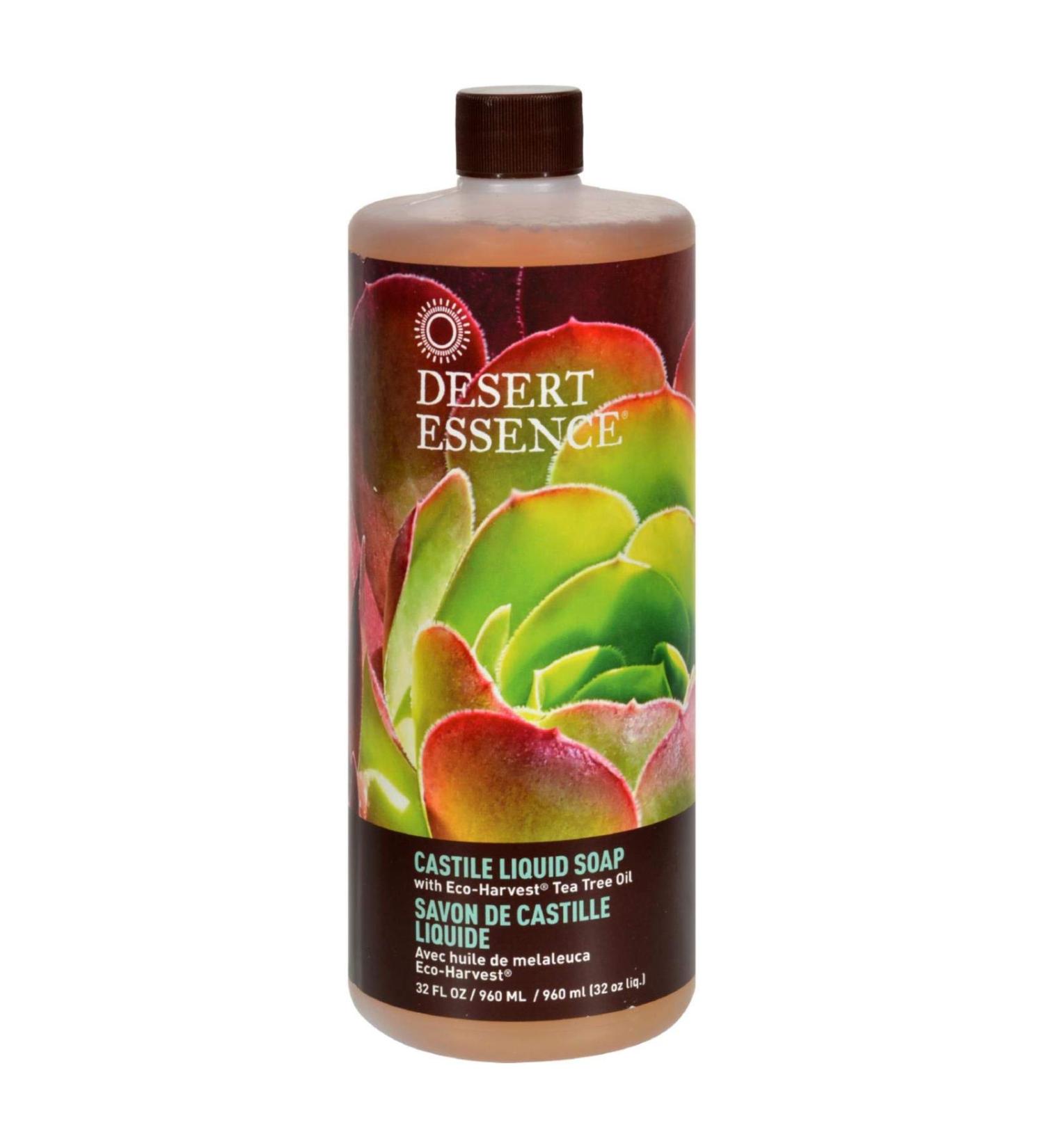 Desert Essence Castile Liquid Soap with Eco-Harvest Tea Tree Oil 32 fl oz (960 ml)
