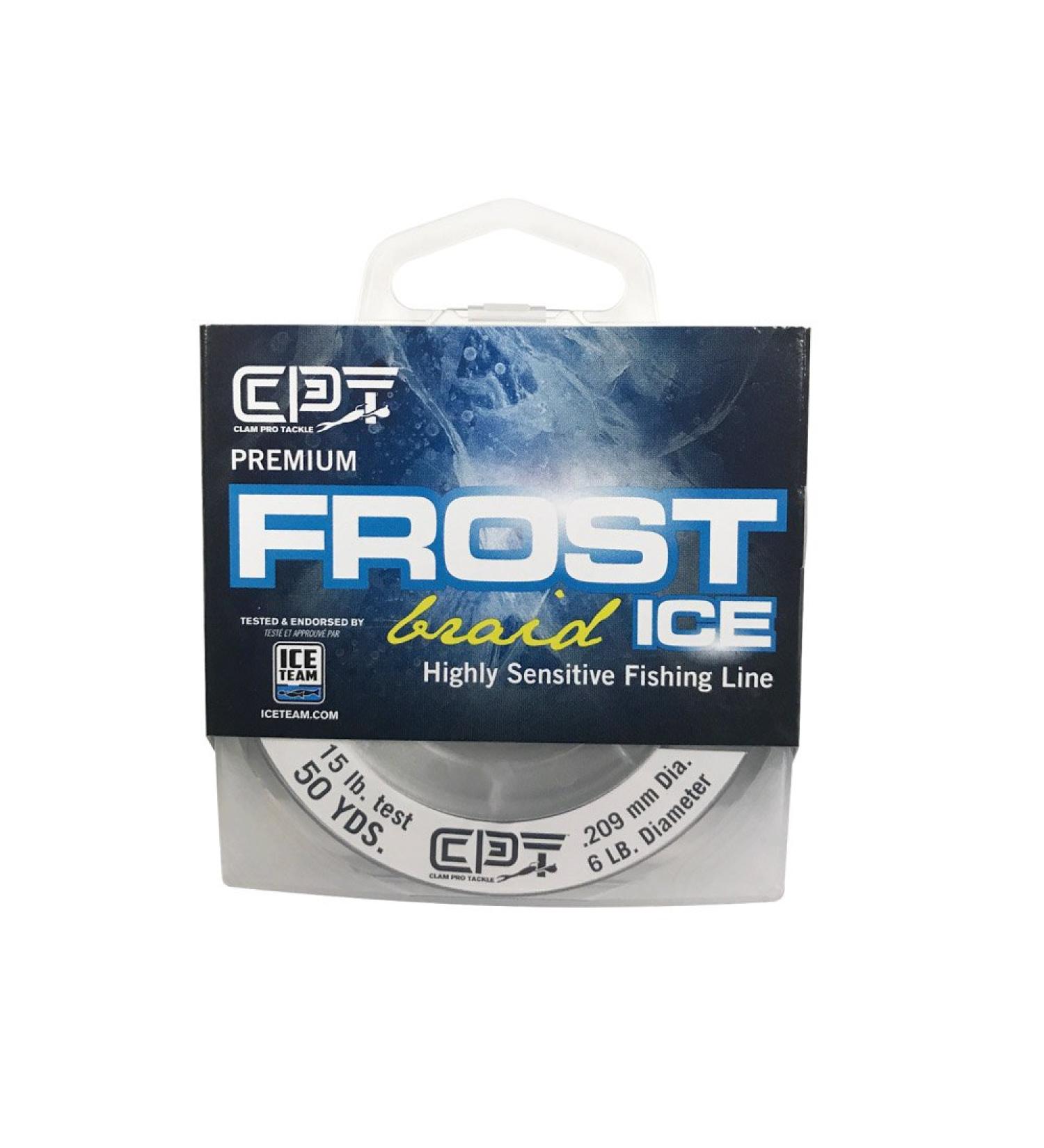 Clam Pro Tackle Frost Braid - 4lb - 1lb Dia - Smoke - 50 Yard