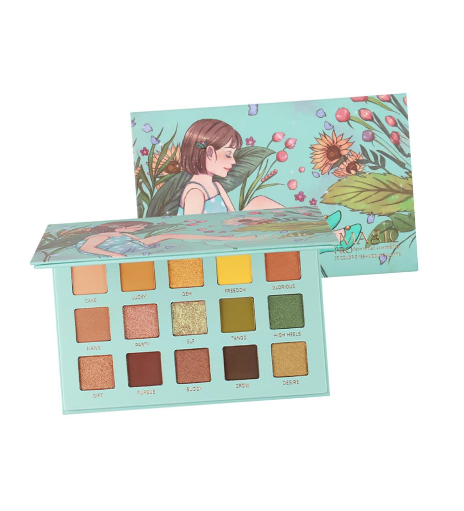WOONEKY 1pc 15 Eyeshadow Powder Eyeshadow Palette Female Eyeshadow Glitter Eye Eyeshadow Cosmetic Pallet - Buy Online on SooperMarket.com