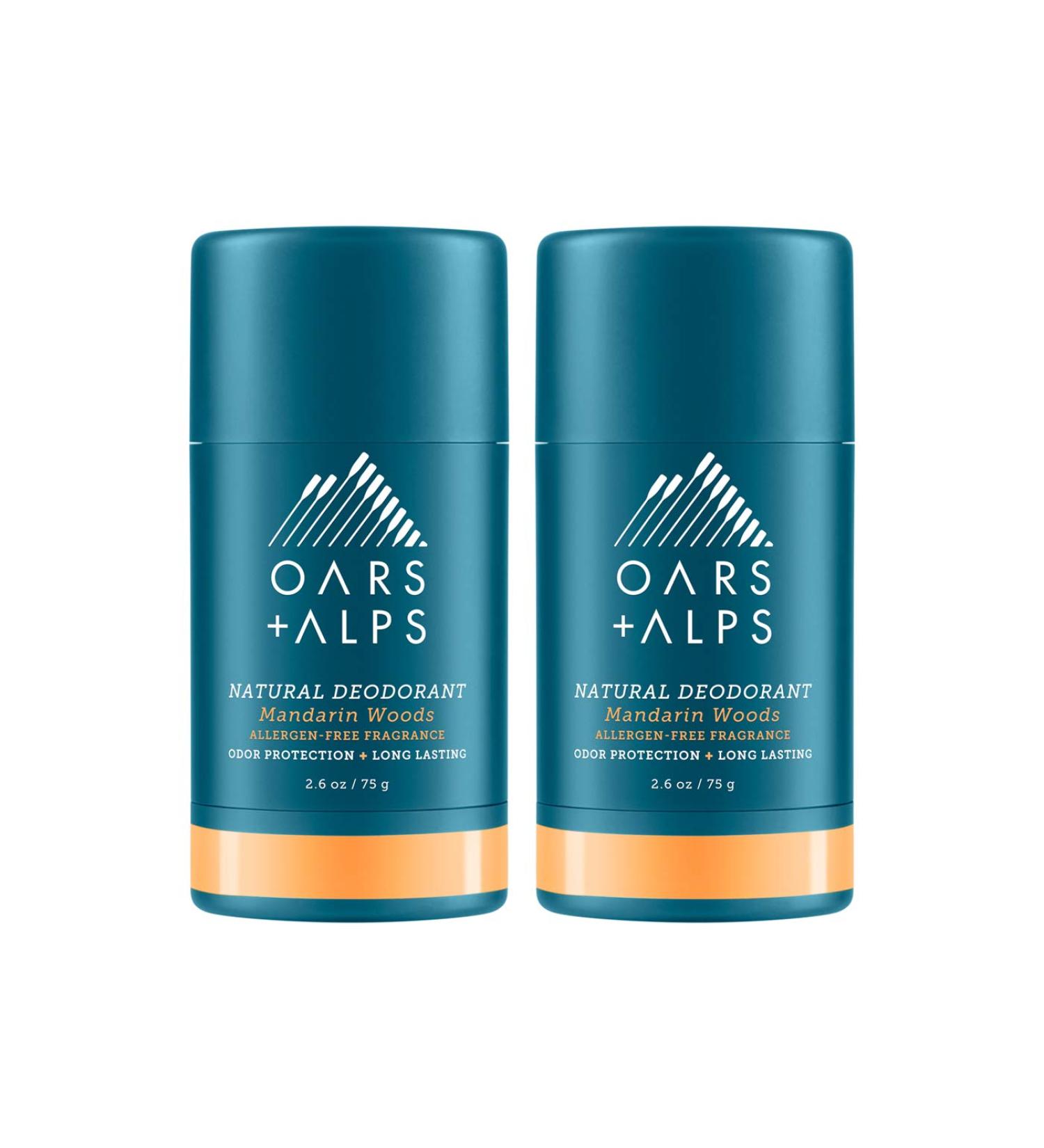 Oars + Alps Aluminum Free Deodorant for Men and Women Dermatologist Tested and for Sensitive Skin Vegan Mandarin Woods 2 Pack 2.6 Oz Each 2ct - Mandarin Woods - Buy Online on SooperMarket.com
