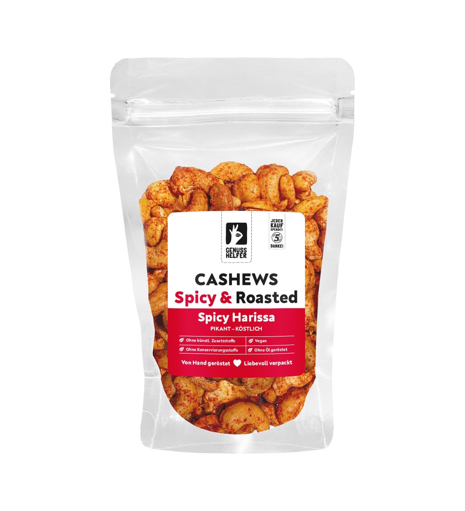 Bremer Gew rzhandel Cashews Spicy Harissa delicious snack fine spiciness with North African harissa 140g 140 g