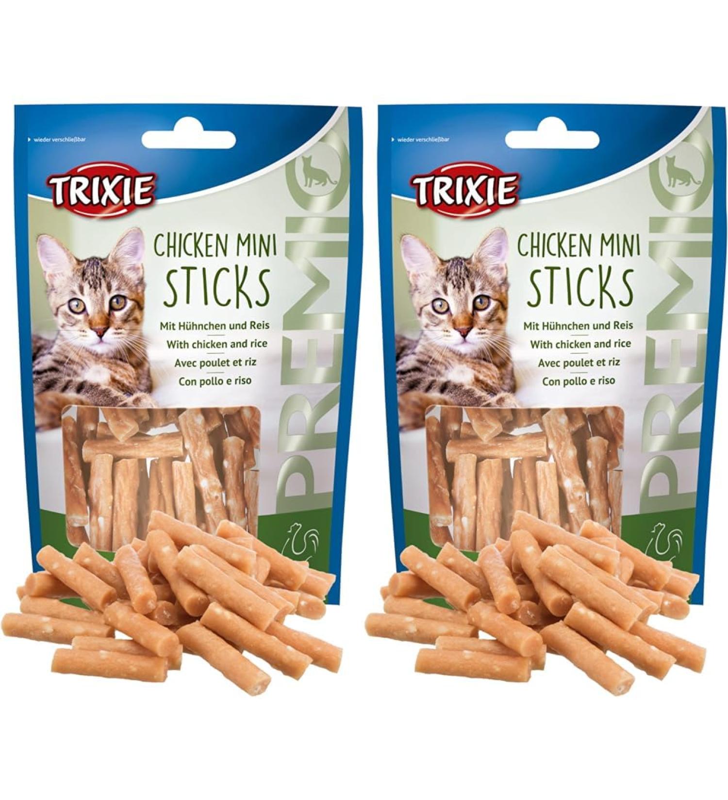 Trixie Premio Mini Sticks Chicken/Rice 50g - Pack of 2 | Premium Dog Treats for International Shipping - Buy Online on SooperMarket.com
