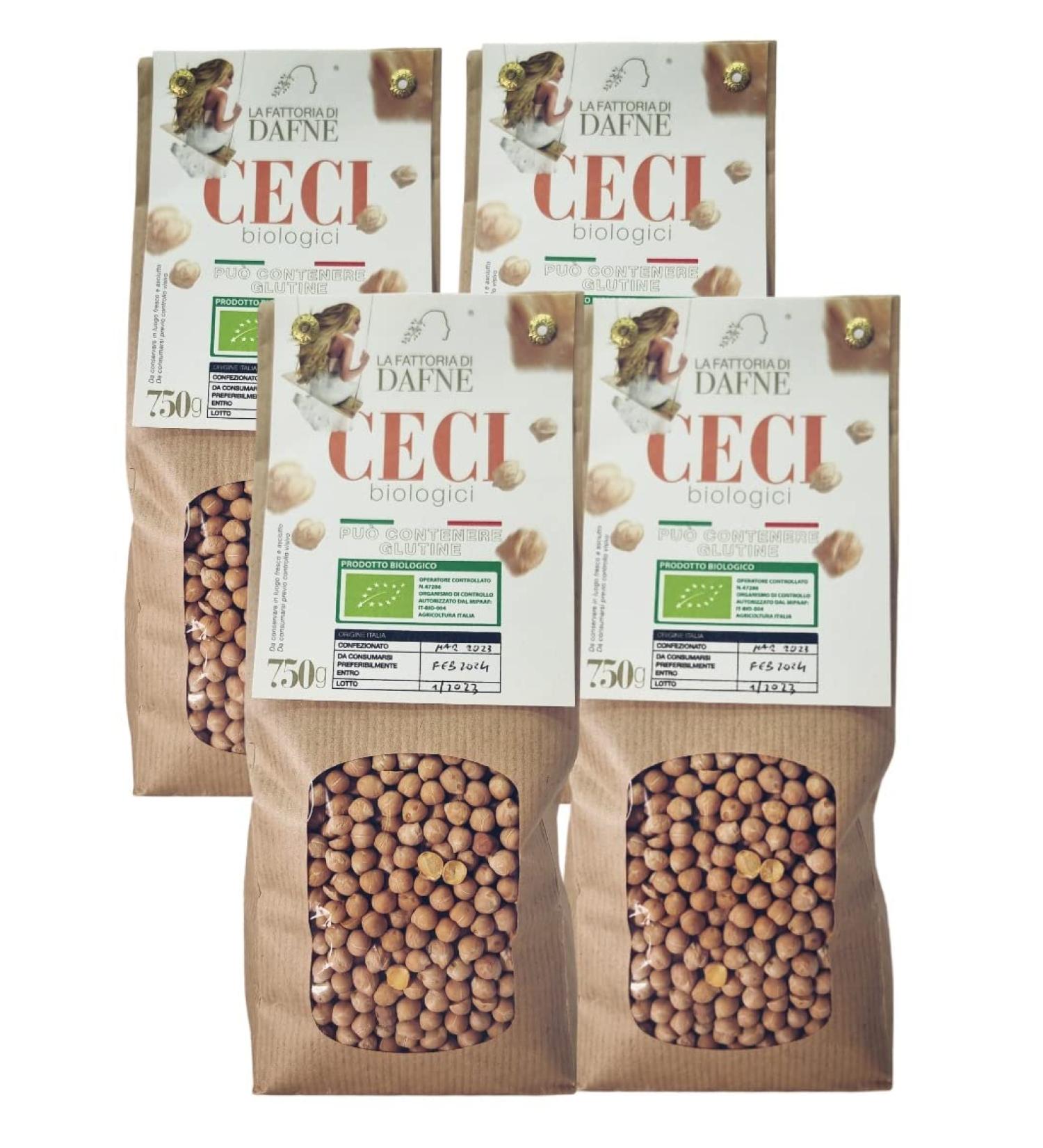 Organic Smooth White Chickpeas Sultano Variety Chickpeas Pack of 4 packs of 750 gr - Buy Online on SooperMarket.com