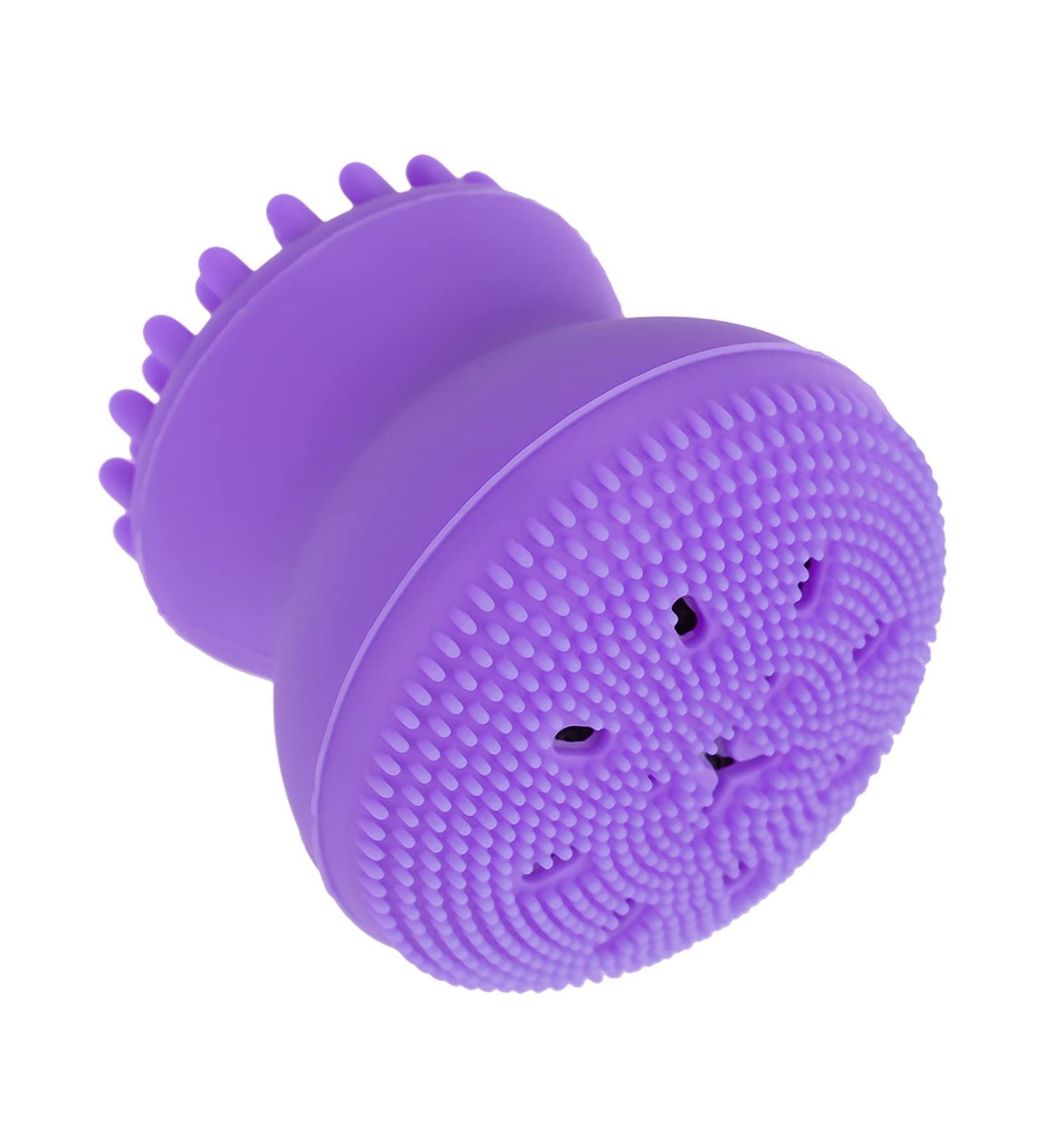 Octopus Shape Silicone Facial Cleansing Brush - Manual & Waterproof - Purple - Buy Online on SooperMarket.com