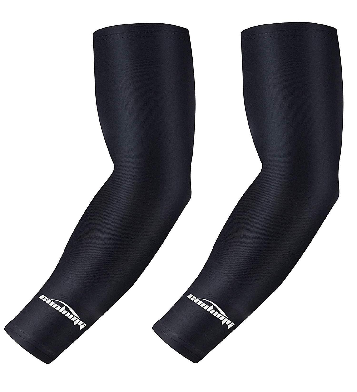 Coolomg UV Protection Compression Arm Sleeves | Growlings Slide Bandage for Men & Women | XS-XL | Ideal for Bicycle Volleyball Basketball Handball | Black - Buy Online on SooperMarket.com