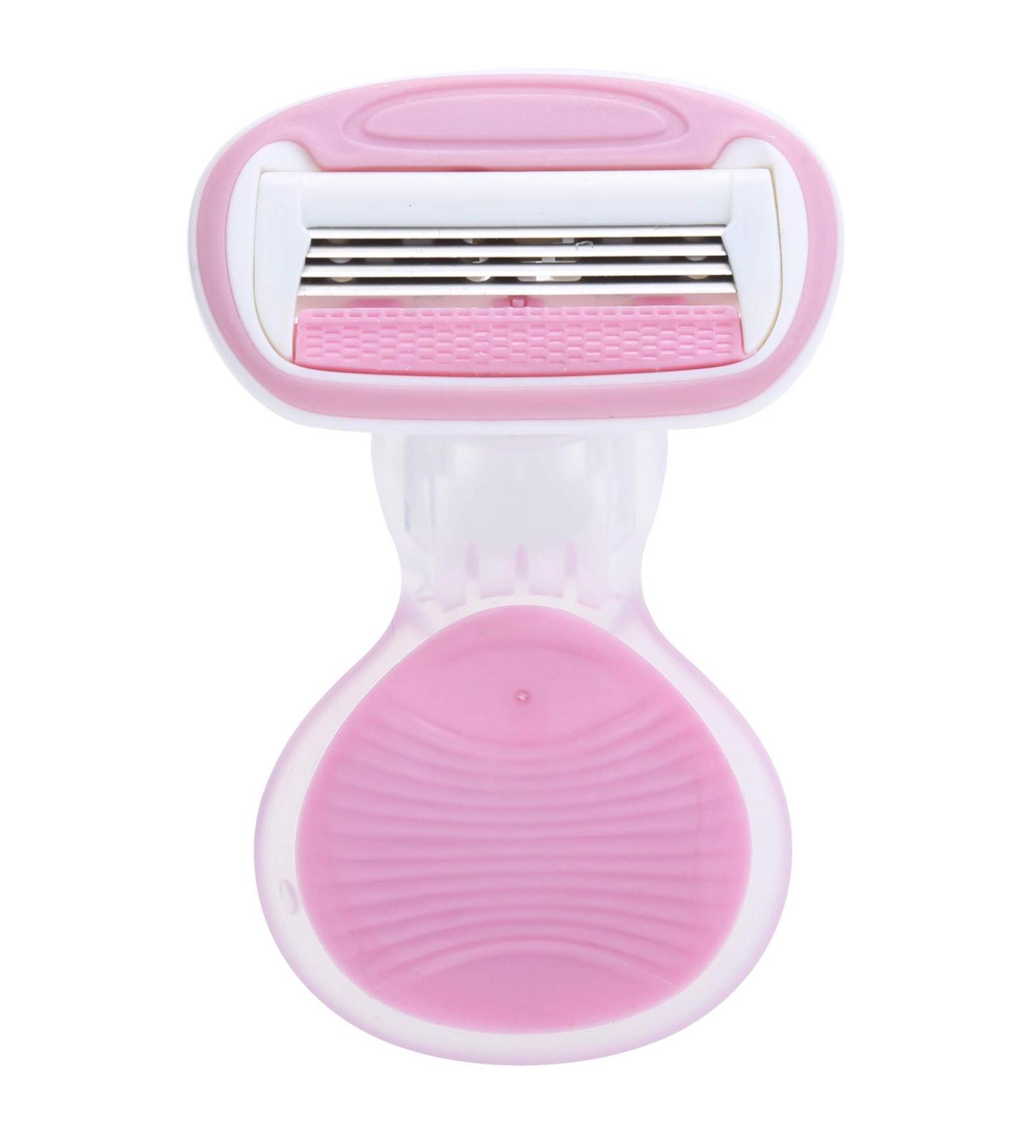 Manual Women's Razor - Washable Full-Body Shaver & Compact Travel Epilator in Pink | Perfect for Armpits Legs & Arms - Buy Online on SooperMarket.com
