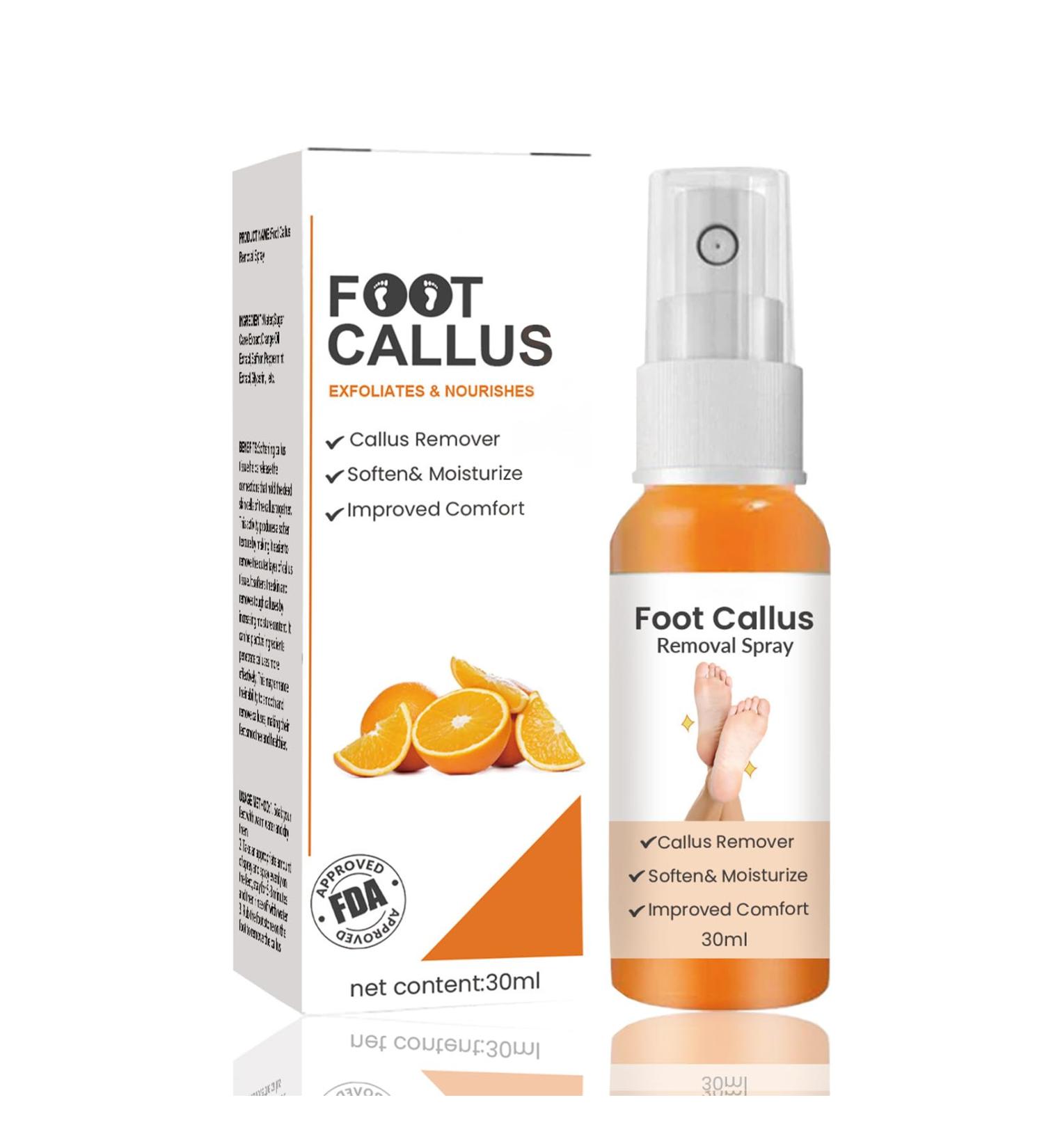 Foot Callus Removal Spray | Instant Peel Off for Cracked Heels & Dry Skin | Orange Oil Infused | Nourishing Foot Care (1PCS) - Buy Online on SooperMarket.com