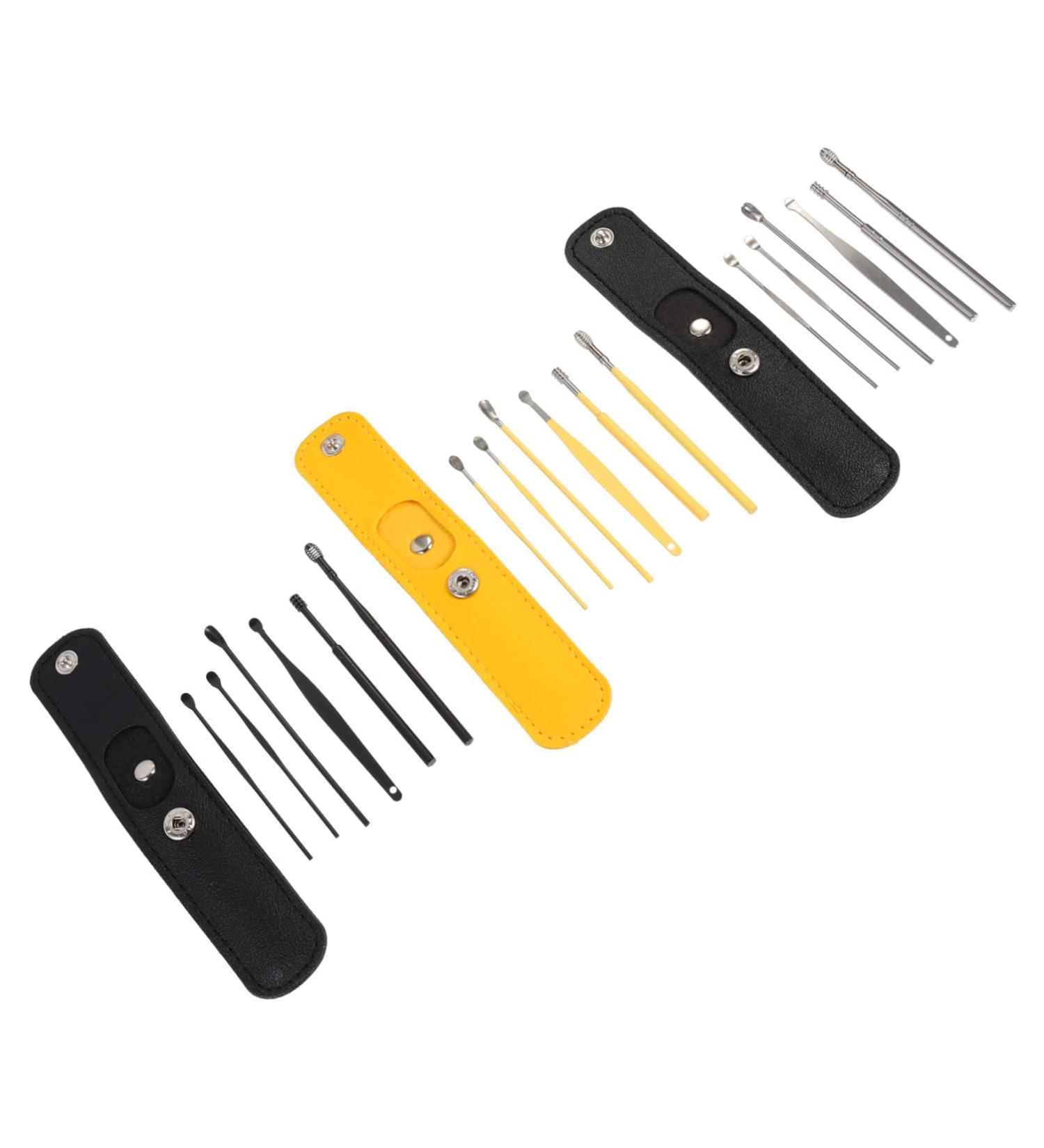 Earwax Remover Set - 3 Piece Ear Pick Kit with Spiral Tools and Pouch - Buy Online on SooperMarket.com