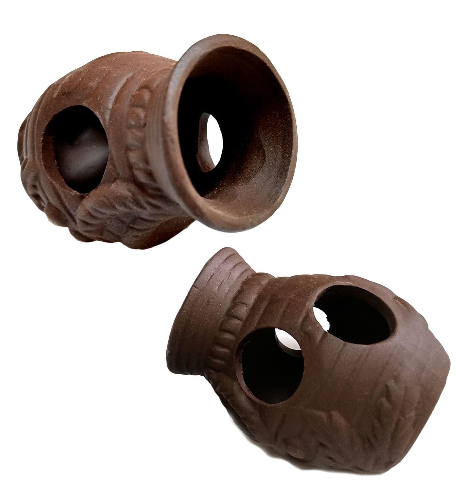 Orgmemory Ceramic Fish Tank Cave Decorations - 2 Pieces | Aquarium Accessories for Aquatic Animals - Buy Online on SooperMarket.com