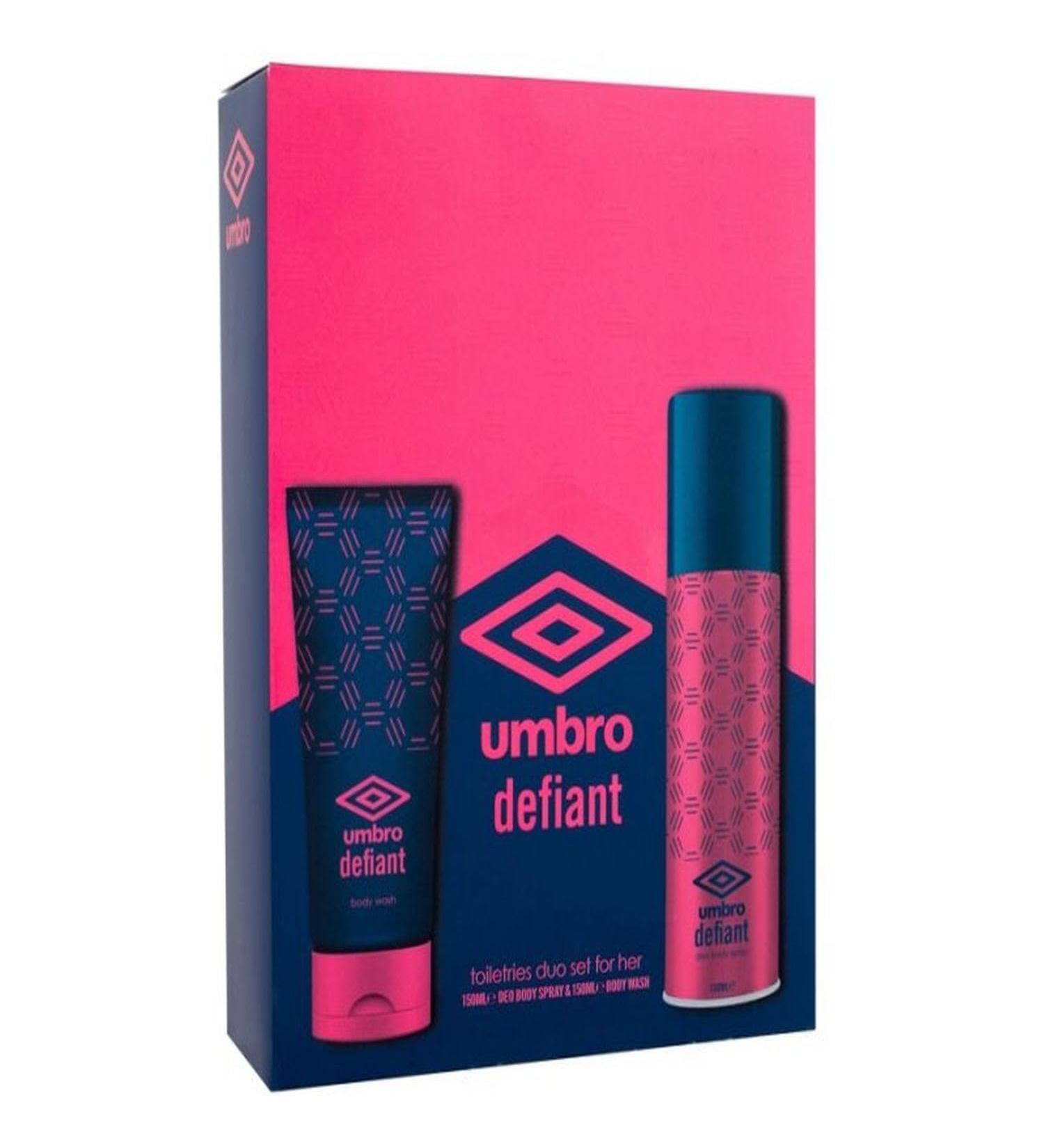 Umbro Defiant Body Spray 150ml And Body Wash 150ml