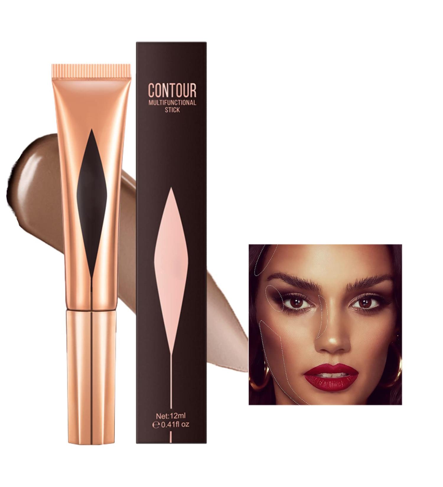 Tongyend Liquid Contour Beauty Wand Blush Stick Cream Contour Stick and Highlighter with Cushion Applicator Long Lasting Face Blush Illuminator Makeup Stick Liquid Bronzer Super Silky(Contour 05) Contour 05 10 g (Pack of 1) - Buy Online on SooperMarket.com
