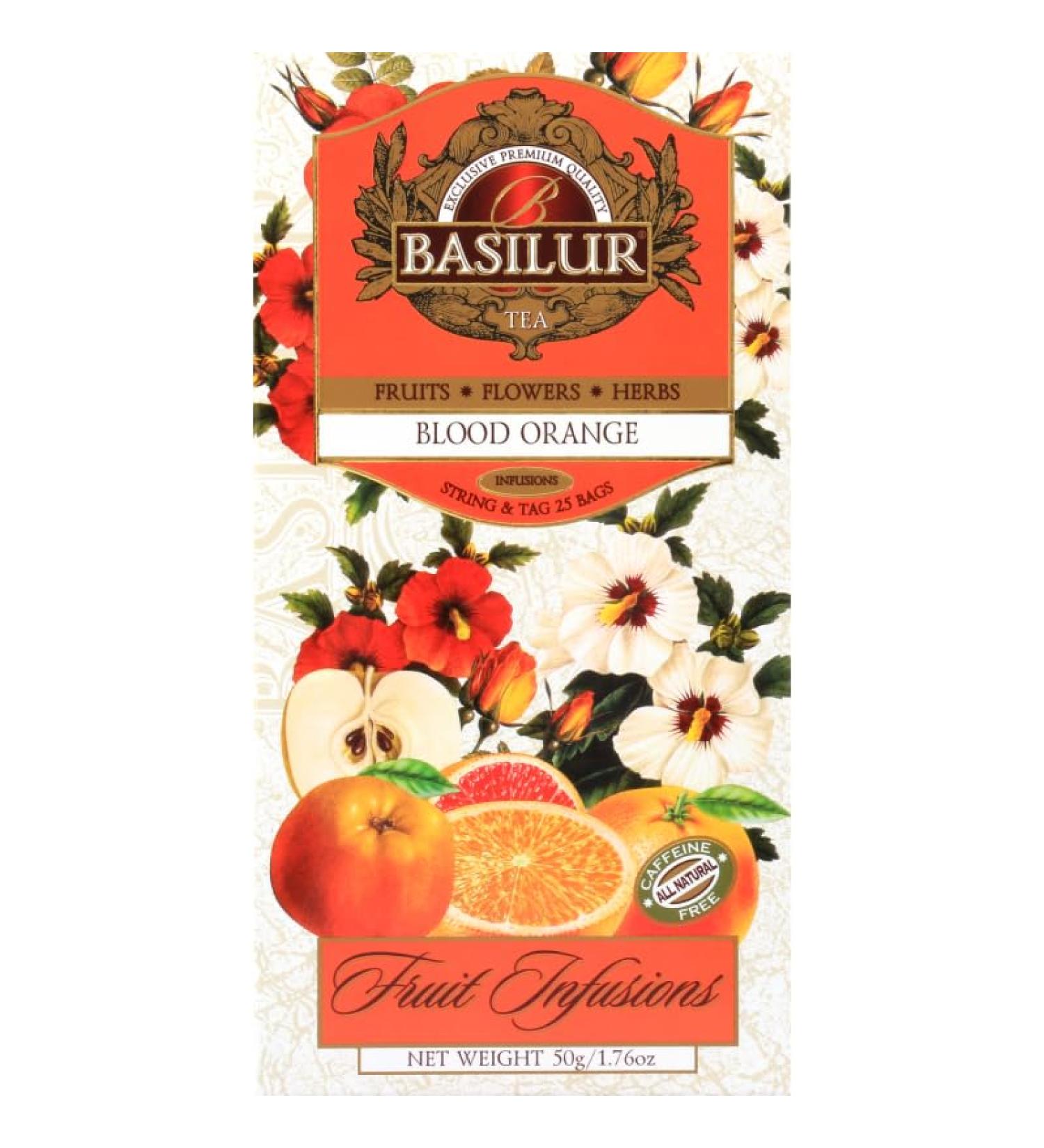 Fruit Infusion - Blood Orange Tea x (4) - 25 Bags Per Box - Traditional Herbal Tea - Buy Online on SooperMarket.com