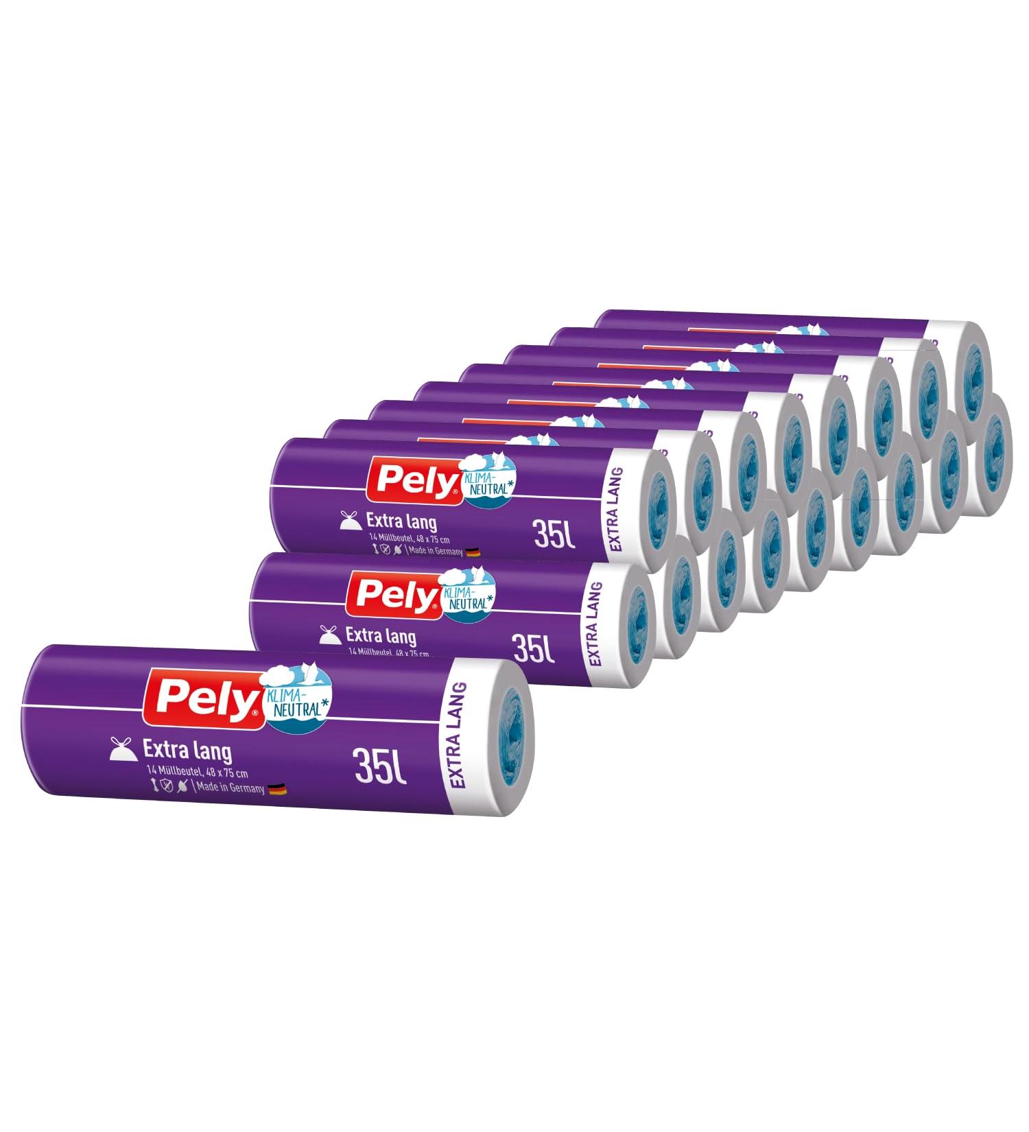 Buy Pely Anti-Odor Drawstring Garbage Bags - 35L Climate Neutral Value Pack (23x14) | Eco-Friendly International Shipping - Buy Online on SooperMarket.com