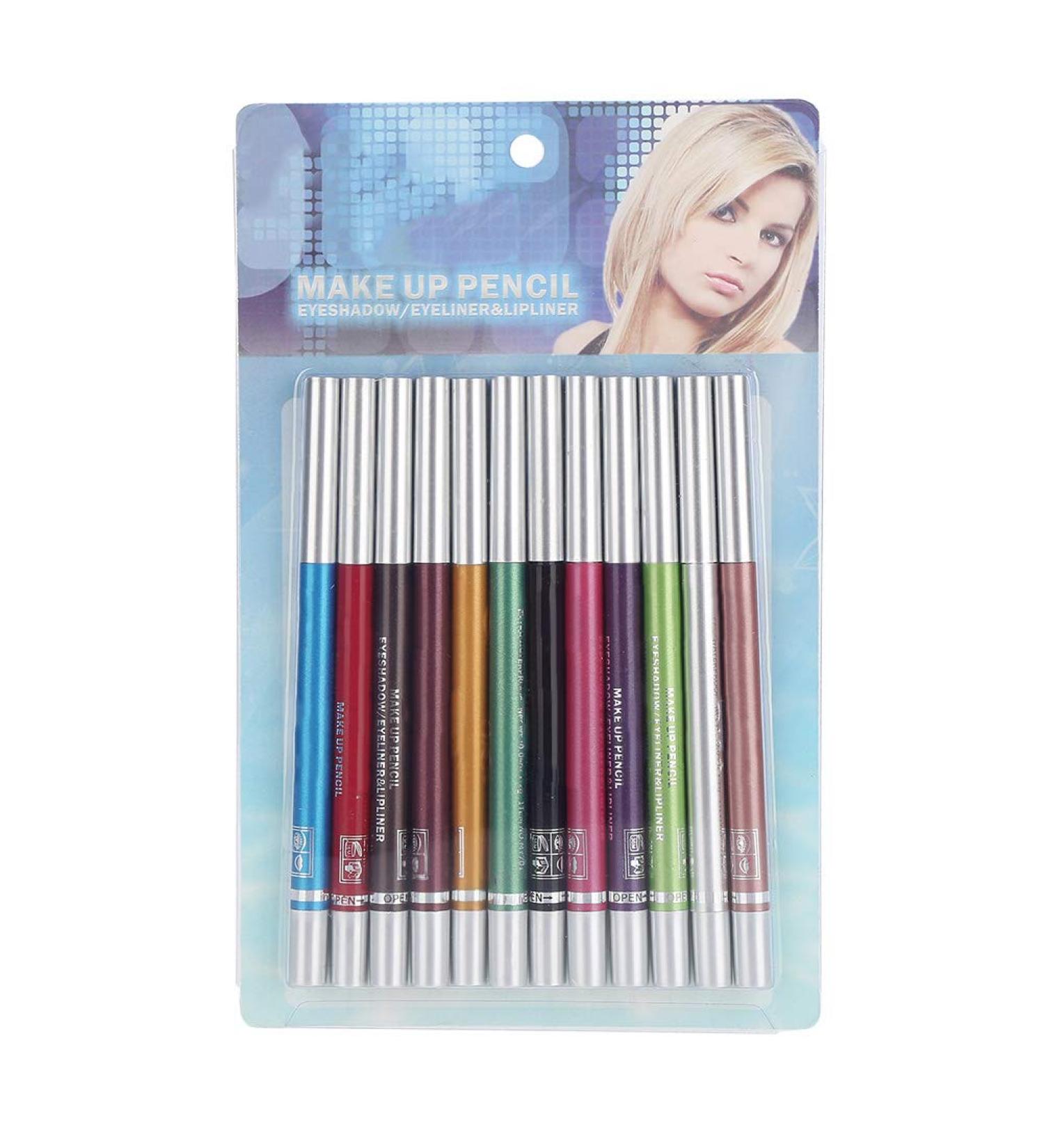 12 Colors Eye Shadow Pencil Pencil for Make Up Women - Buy Online on SooperMarket.com