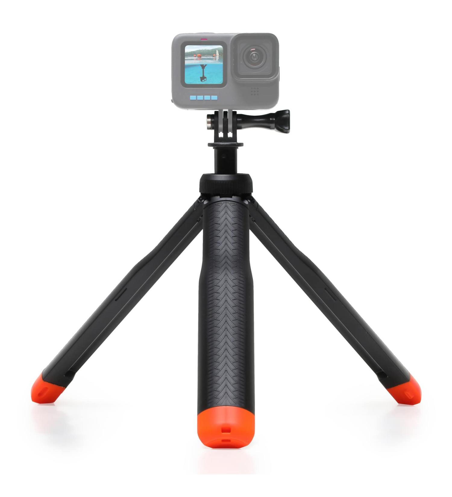 SOONSUN 4-in-1 Floating Selfie Stick for GoPro, DJI OSMO, AKASO, Insta360 - Red | Floating Handle, Extendable Monopod, Hand Grip, Tripod Stand - Buy Online on SooperMarket.com