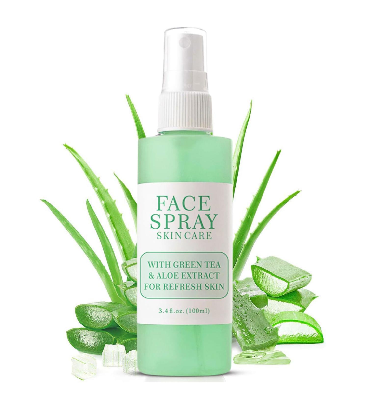 Facial Spray W/Aloe & Green Tea Hydrating Face Mist Moisturiser Aloe Vera Face Toner for Dry Skin Makeup Setting Spray for Face Soothing Face Spray Refresh & Repair 3.4 Fl Oz - Buy Online on SooperMarket.com