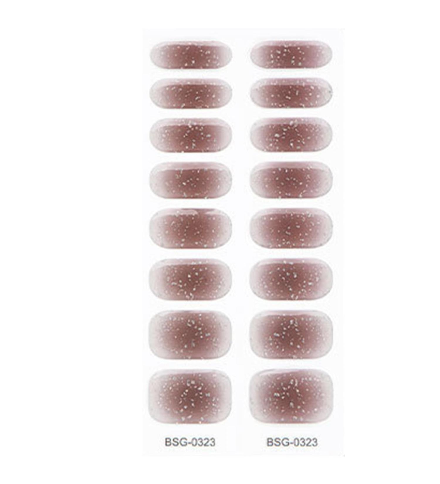 Semi Cured Gel Nail Polish Stickers Fashion Classical Nails Strips Waterproof Adhesive Full Wraps Gel Nail Art Stickers Semi Cured Gel Nail Strips Starter Kits BSG0323 - Buy Online on SooperMarket.com