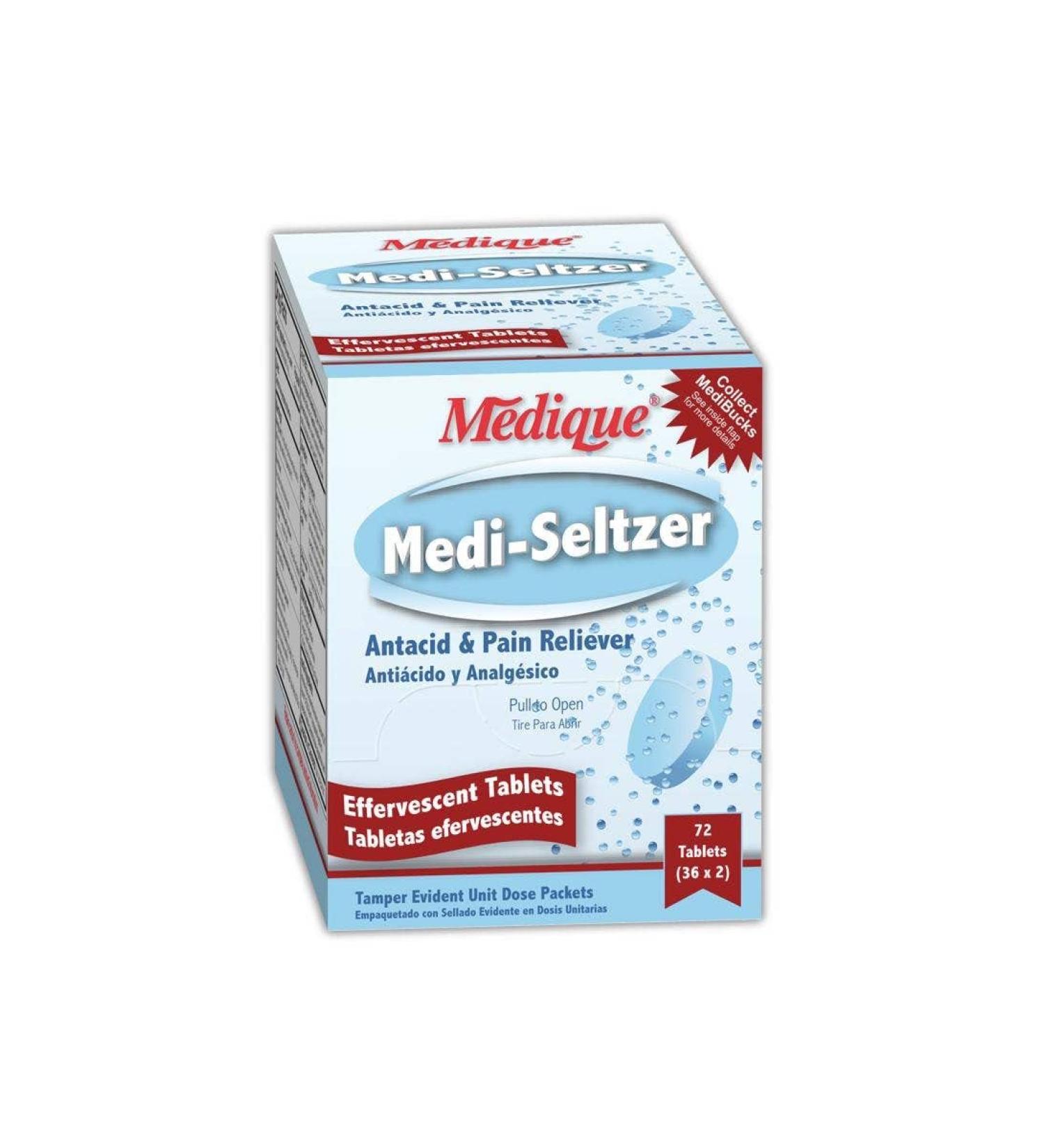 Medique MP13520 Medi-Seltzer Antacid Tablet Standard Blue (Pack of 18)