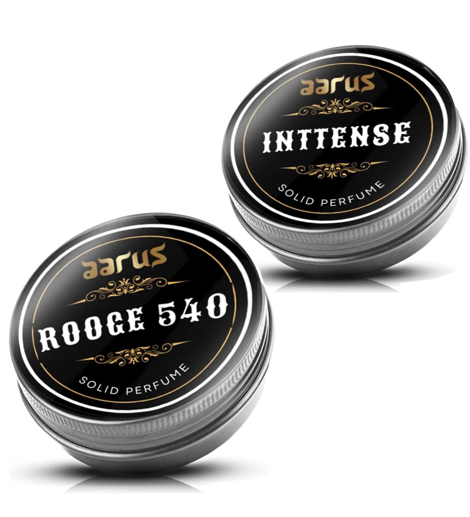 BlueQueen Solid Perfume with Cedar Wood Clary Sage Cologne Balm for Men And Women Cologne Balm Travel Cologne Wax India/Pack of 2 Rooge 540 And Inttense Solid Perfume - Buy Online on SooperMarket.com