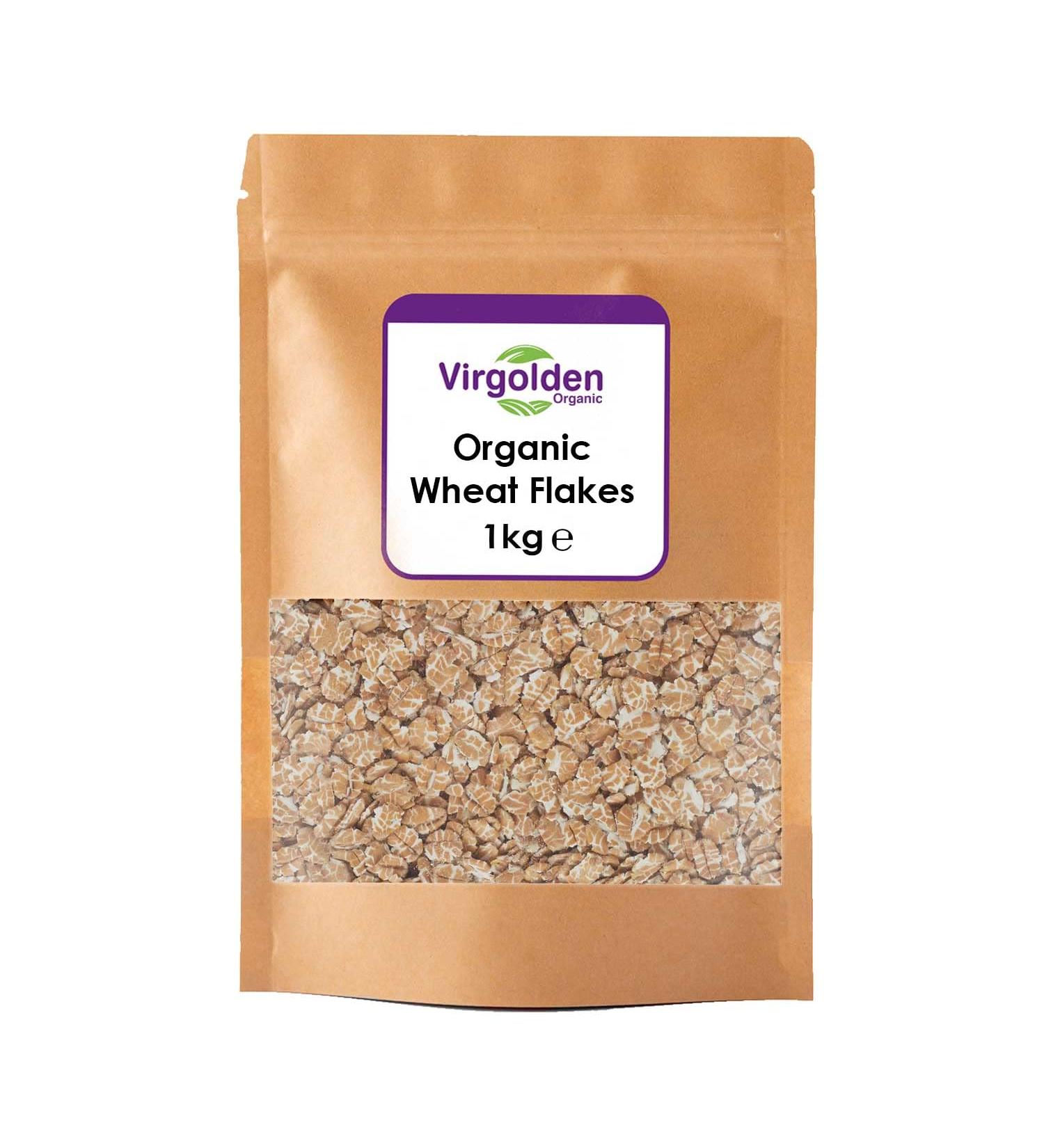 Organic Wheat Flakes 1kg by Virgolden Organic - Buy Online on SooperMarket.com