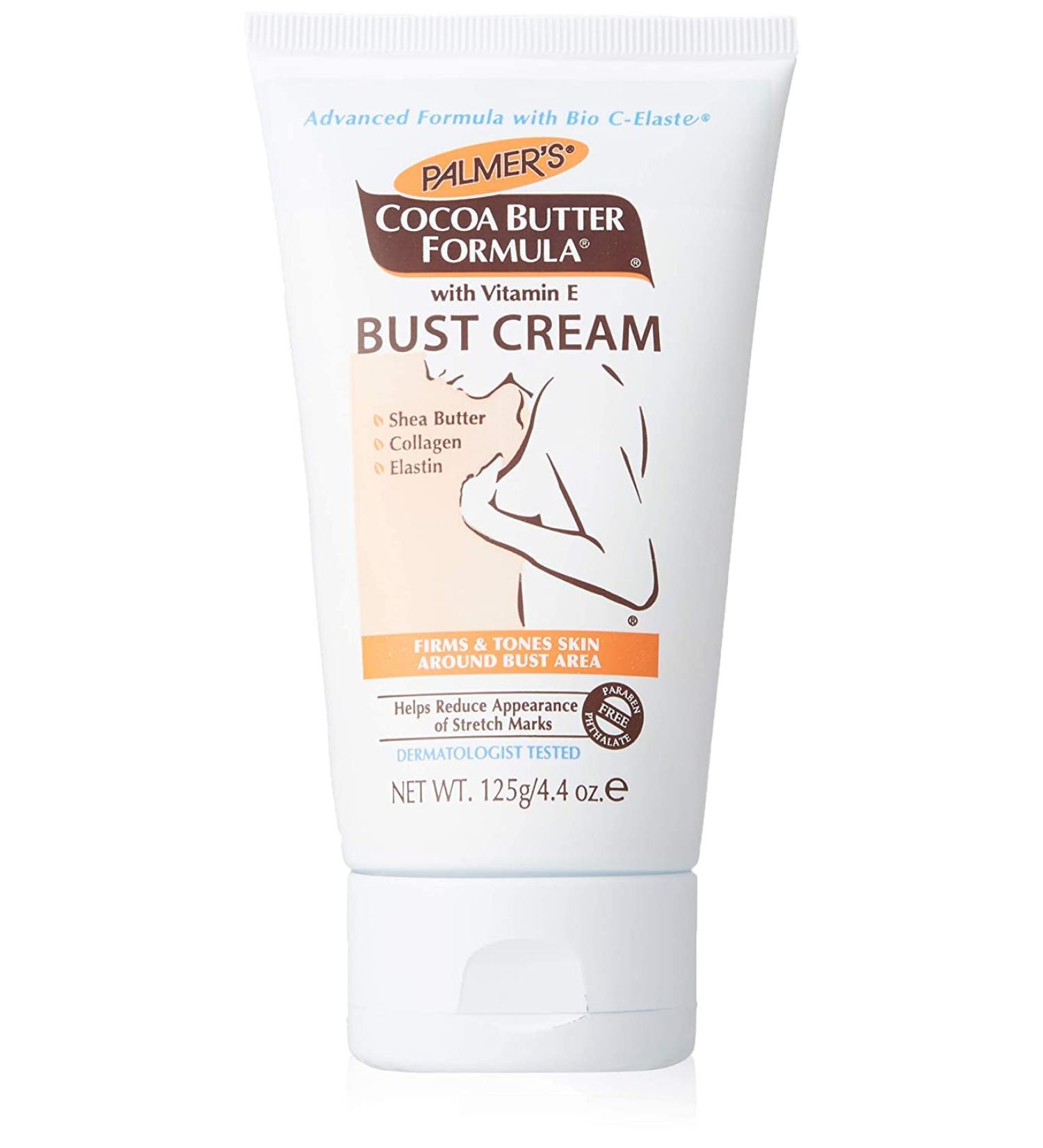 Palmer's Cocoa Butter Formula Bust Cream with Vitamin E Collagen & Elastin - 4.4 oz | Firm & Lift for Bust Area - International Shipping - Buy Online on SooperMarket.com