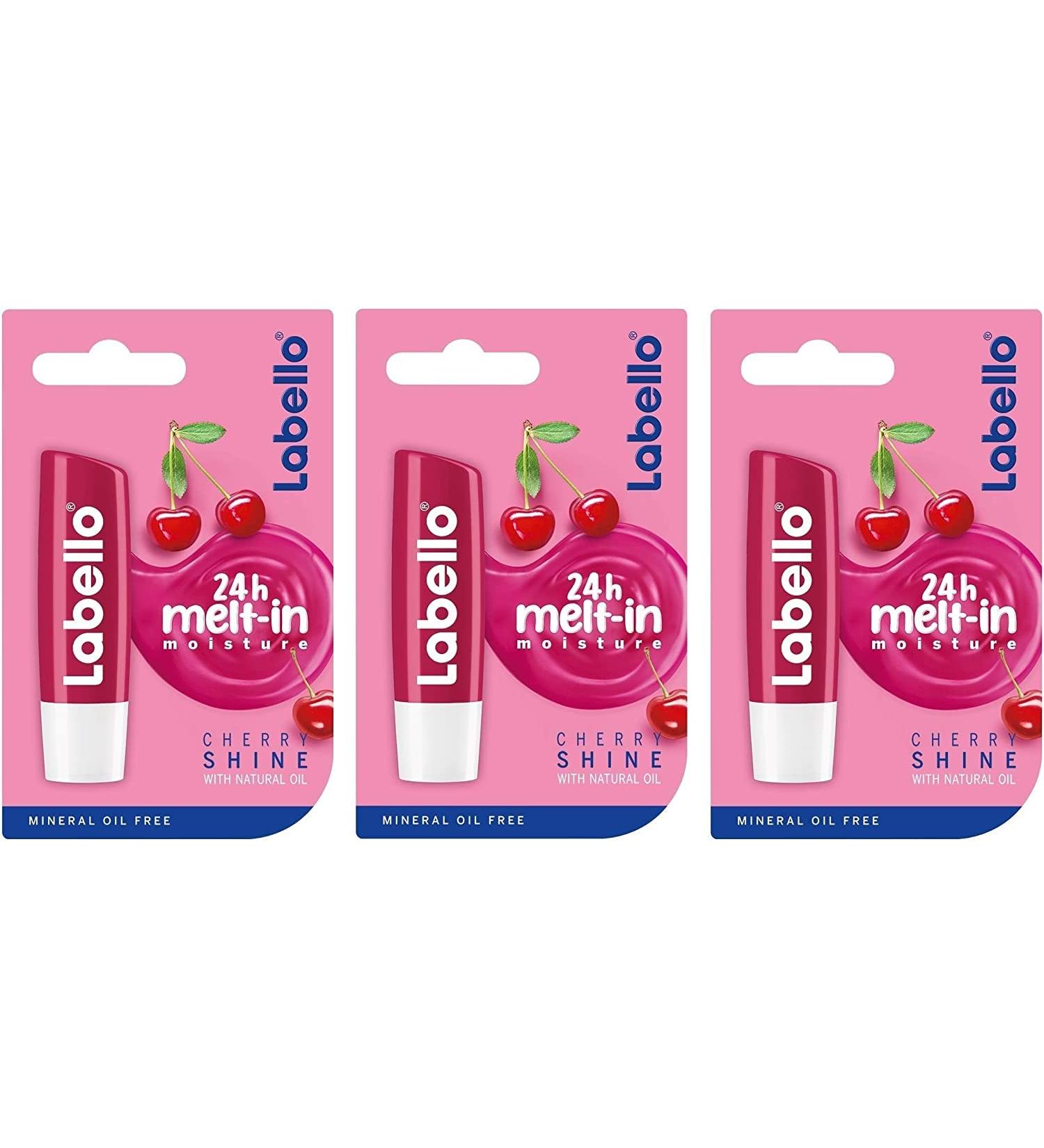 Labello Cherry Fruity Shine Lip Balm Stick SPF 10 | Beauty Care for Soft & Smooth Lips - Buy Online on SooperMarket.com