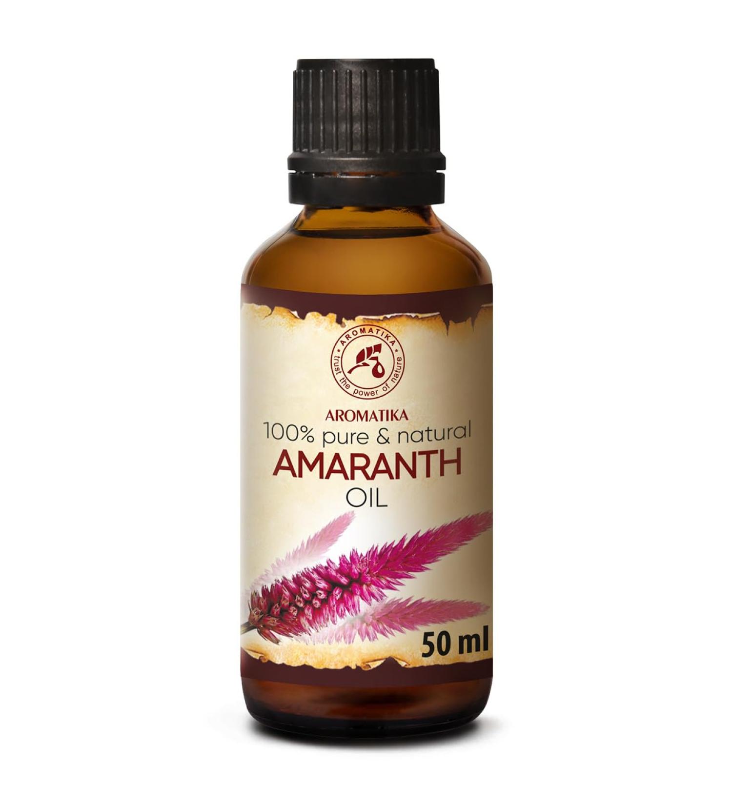 Amaranth Oil 50ml - Pure & Natural Amaranthus Caudatus Seed Oil for Skin Body Hair & Nail Care - Buy Online on SooperMarket.com