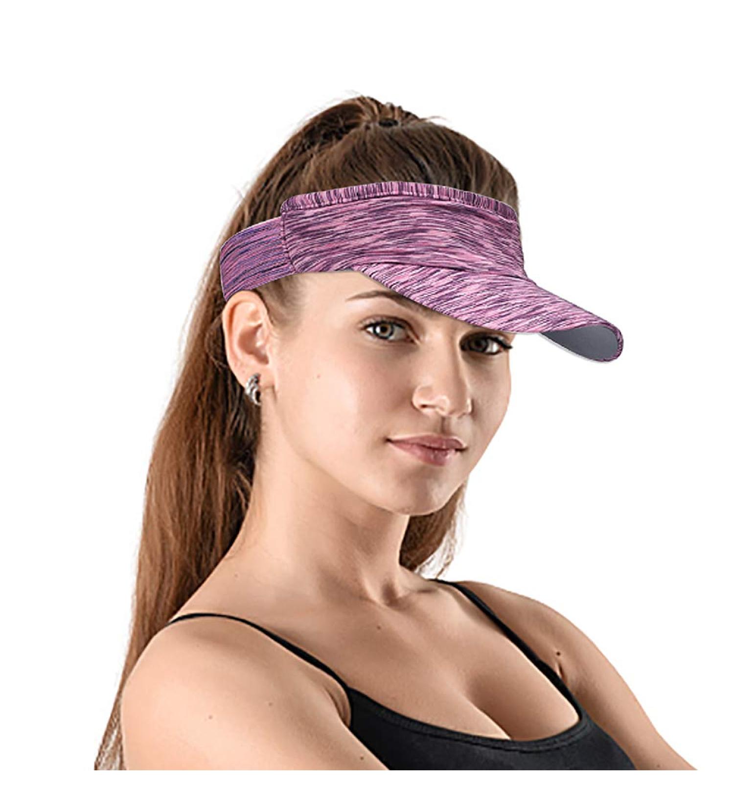 Lattcure Adjustable Summer Visor Hat for Men - Tennis Golf & Outdoor Sports - Violet Sun Cap - Buy Online on SooperMarket.com