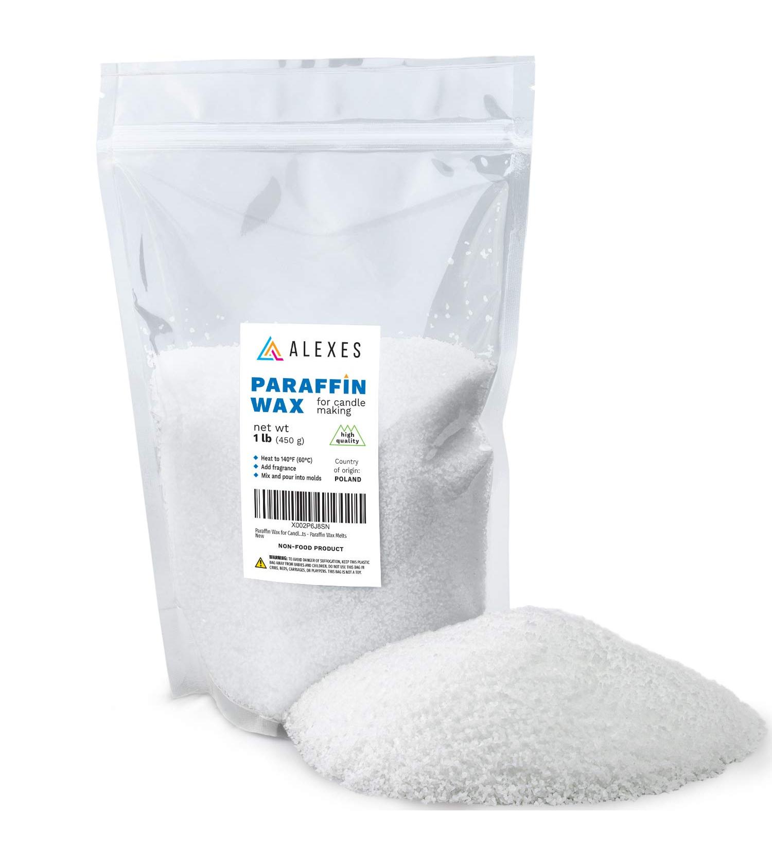 ALEXES Unscented Paraffin Wax Flakes for Candle Making - 1 lb Crafts Wax Melts - Buy Online on SooperMarket.com