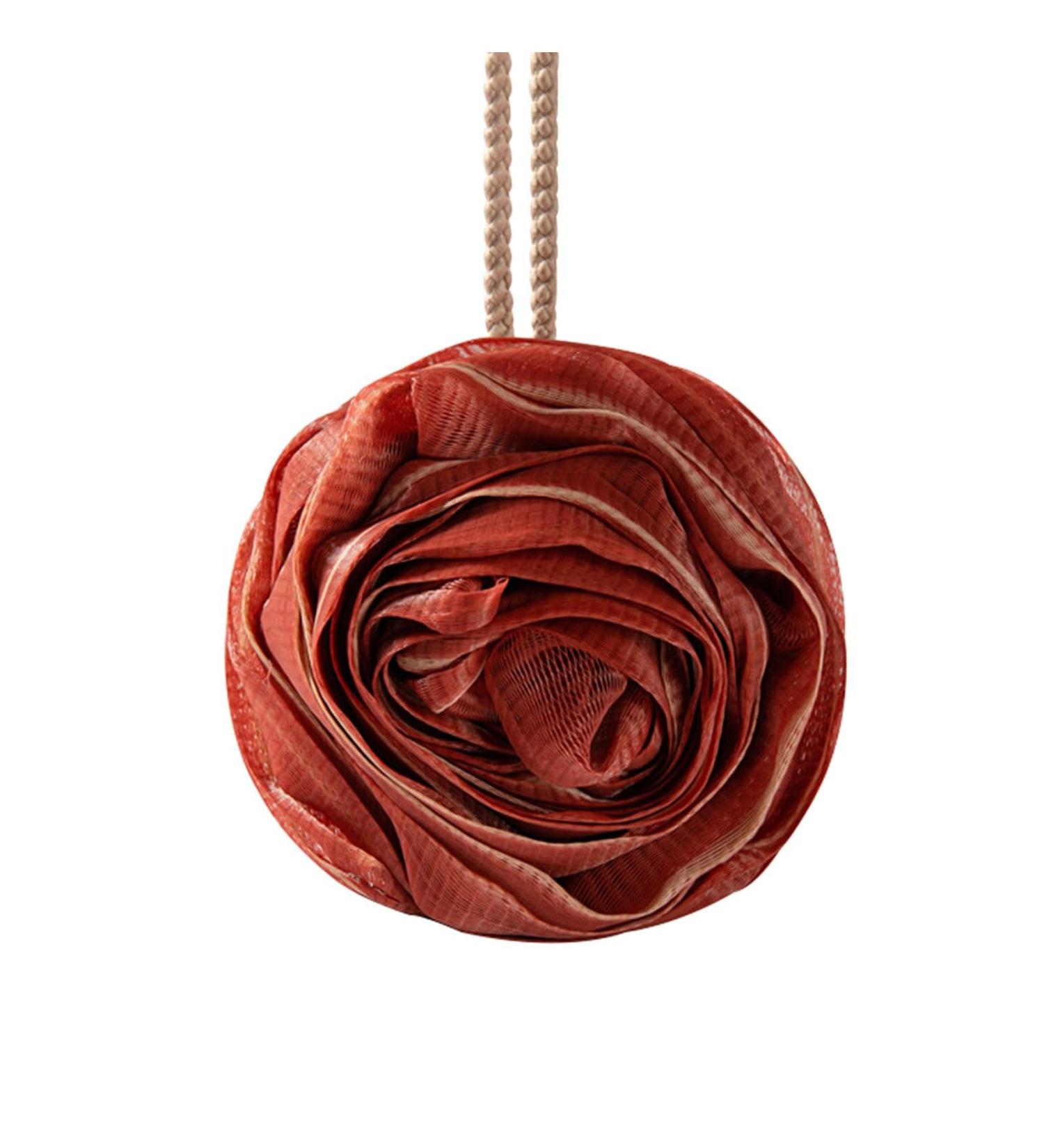 Shower Sponges for Body | Rose Multipurpose Bath Balls | Women & Men Skin Friendly Body Scrubber Soft Shower Balls with Lanyard for Home Red - Buy Online on SooperMarket.com