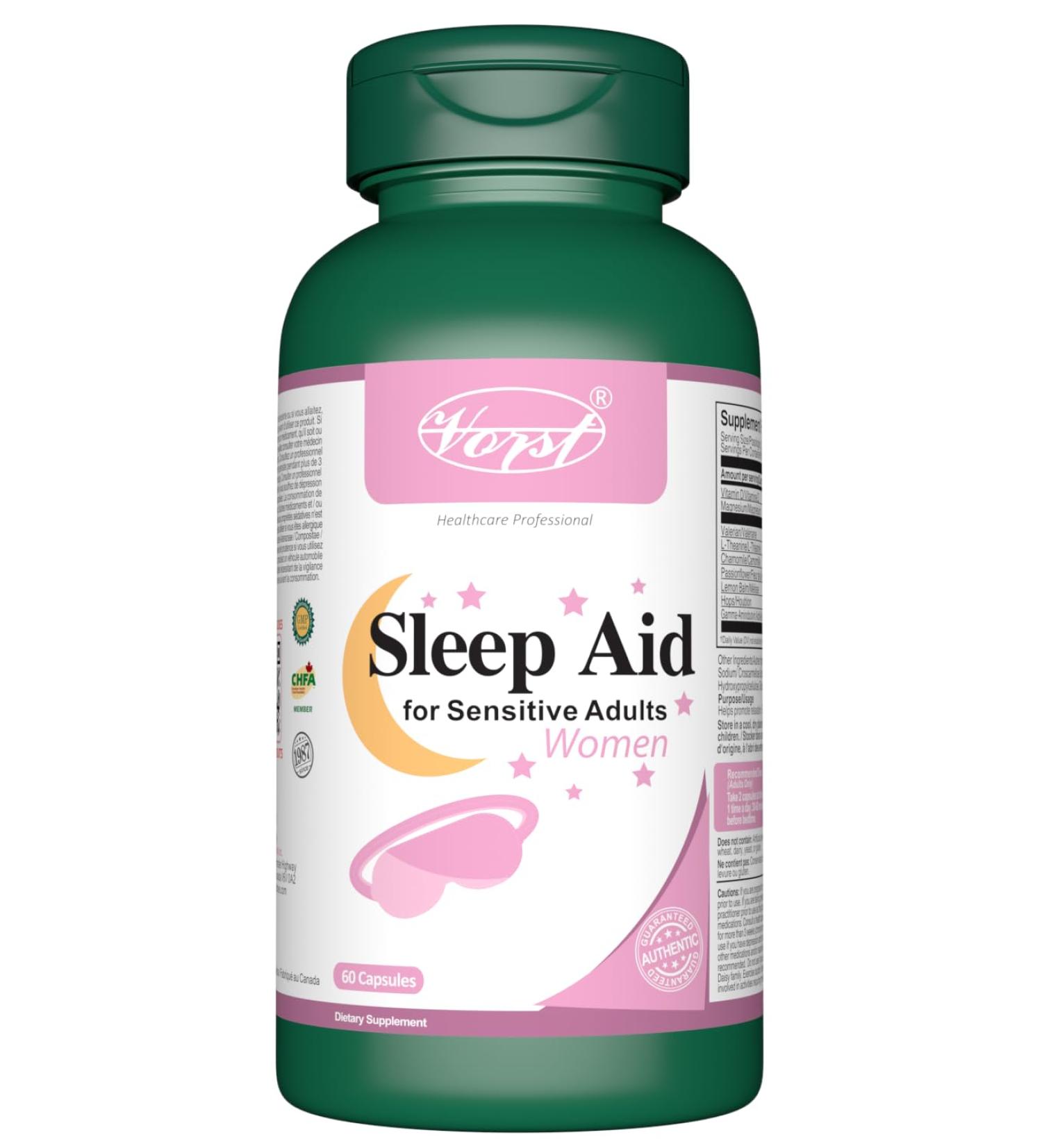 VORST Natural Sleep Aid Supplement for Women 60 Capsules | Powder Pills | 1 Bottle 60 count (Pack of 1) - Buy Online on SooperMarket.com