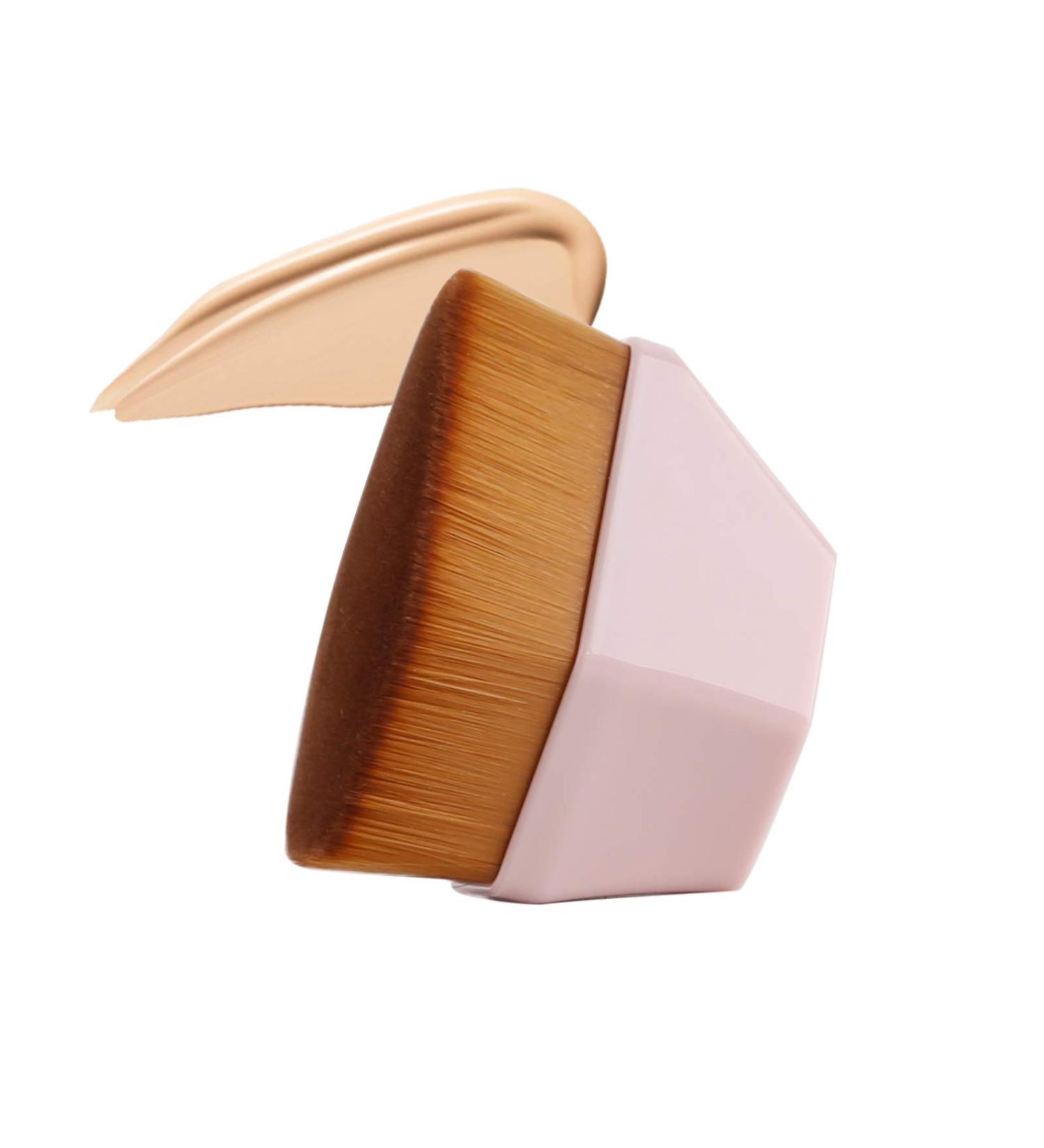 Daubigny Iron Makeup Brush for Flawless Blending - Pink | Face Blush Liquid Powder Foundation Brush with Protective Case - Buy Online on SooperMarket.com