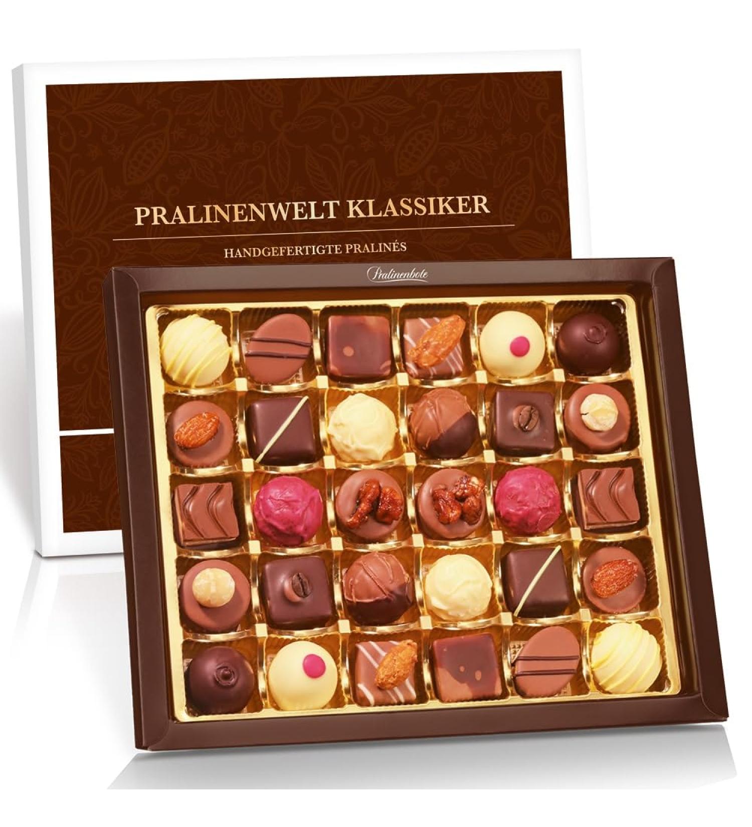 Praline Messenger - 30 Handmade German Chocolates | Classic Chocolate Gift 375g | International Shipping - Buy Online on SooperMarket.com