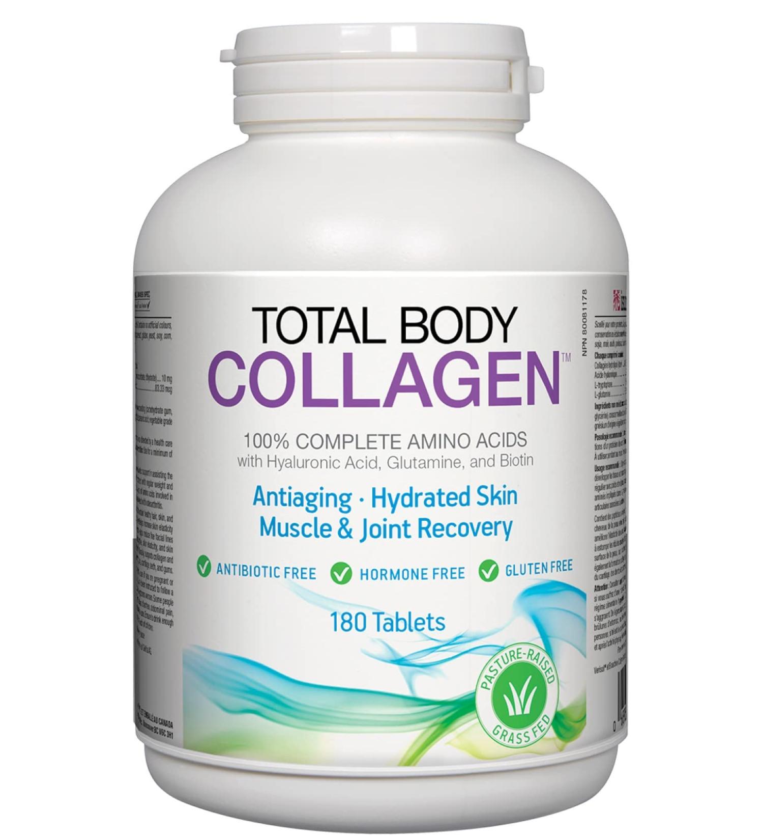 Total Body Collagen | Anti-Aging Hydrated Skin & Muscle & Joint Recovery | Effective for Nails & Skin Health | Reduces Eye Wrinkles & Increases Skin Elasticity - 180 Tablets 180 count (Pack of 1) - Buy Online on SooperMarket.com