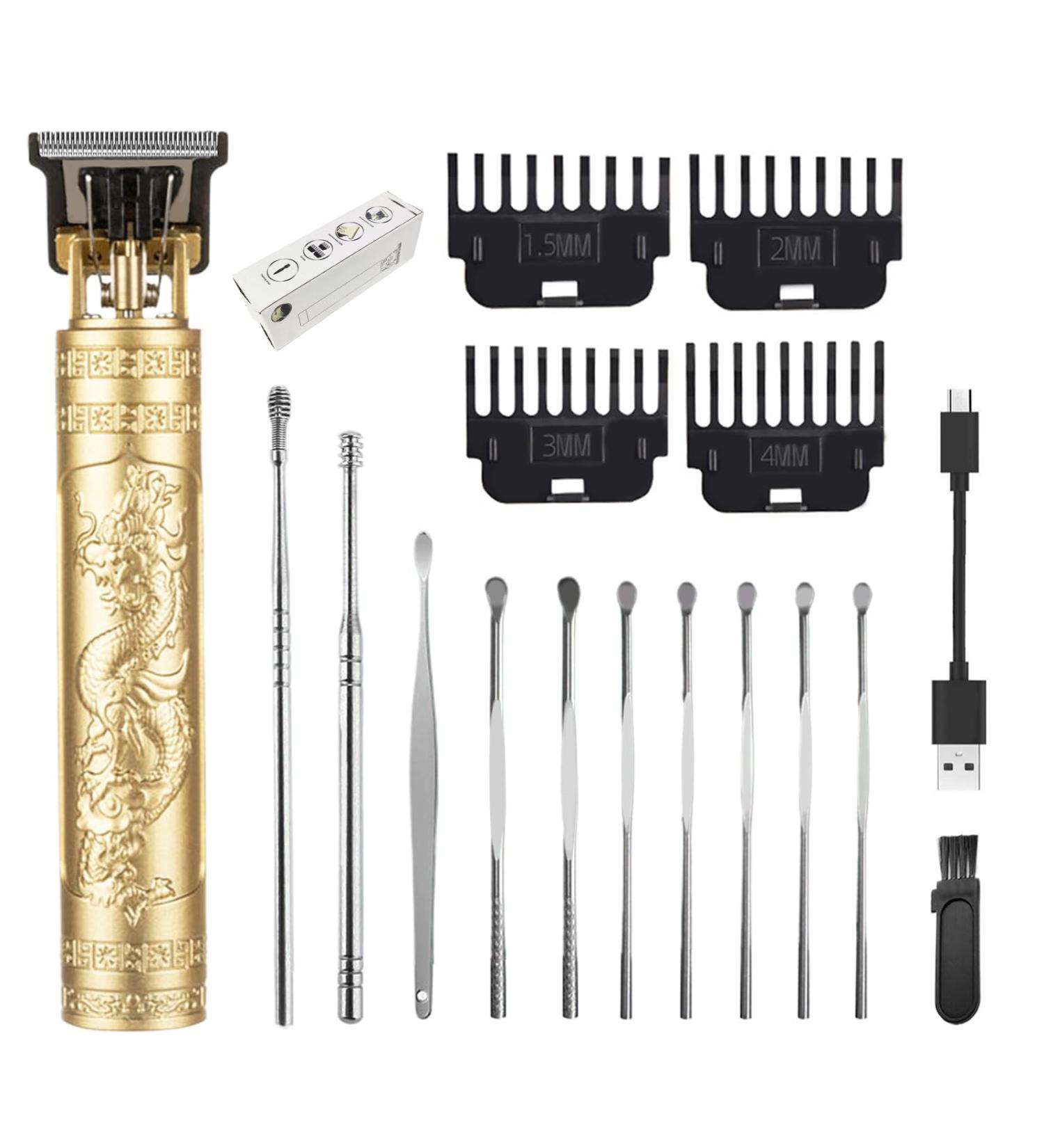 Buy Cordless Hair Clippers for Men Compact Travel Hair Clippers Set with 10 Earpicks | Rechargeable & Stylish Grooming Solution - Buy Online on SooperMarket.com