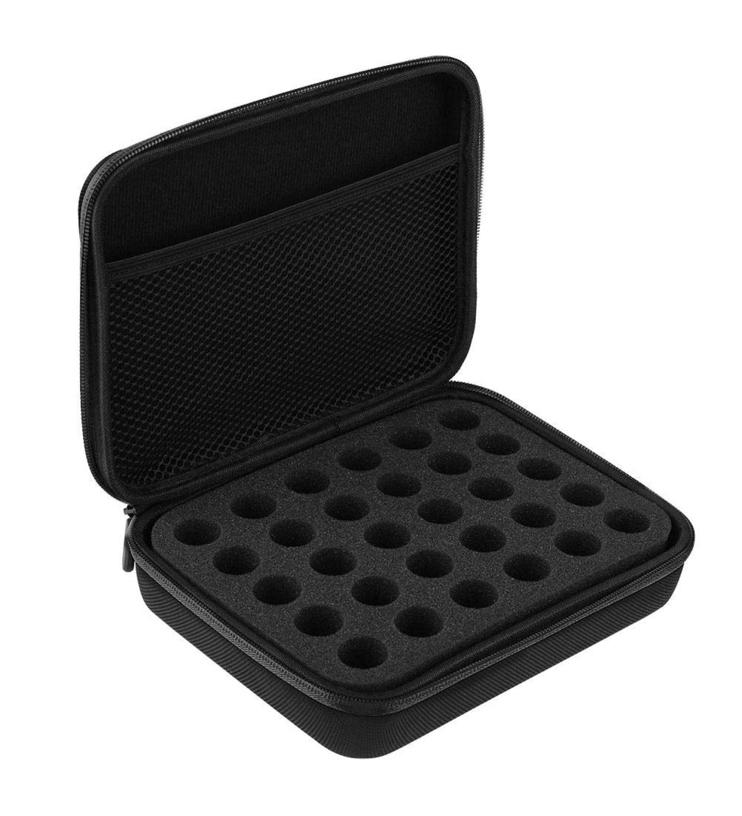 Wifehelper Essential Oils Carrying Bag - Hard Shell Case with Foam Insert for 5ml Bottles - Black Storage Organizer - Buy Online on SooperMarket.com