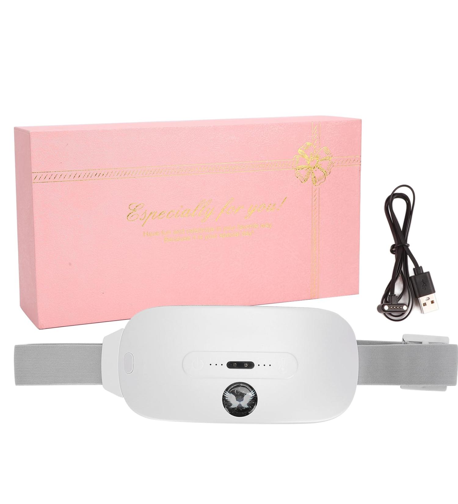 Menstruation Heating Pillows for Women | Farin Frarot Warming Uterus & Waist Belt for Period Cramp Relief | White - Buy Online on SooperMarket.com