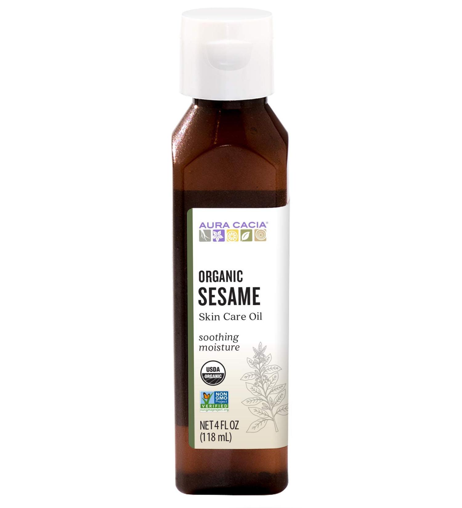 Aura Cacia Organic Protecting Sesame Skin Care Oil - 4 fl oz - Buy Online on SooperMarket.com
