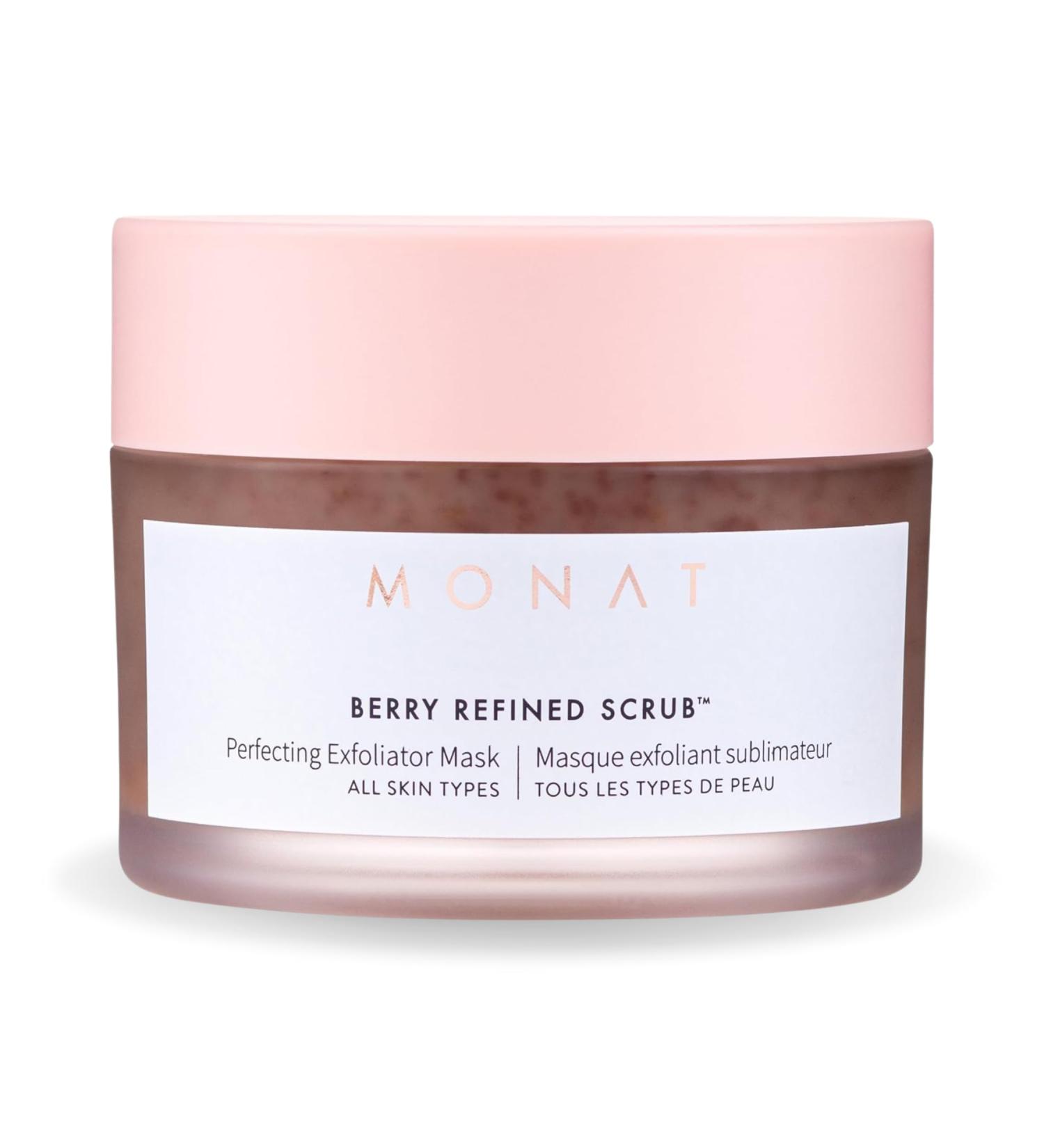 Buy MONAT Berry Refined Scrub - Exfoliating Mask with AHAs & Cranberry Seeds | Perfect Skin Brightening | 87ml - Buy Online on SooperMarket.com