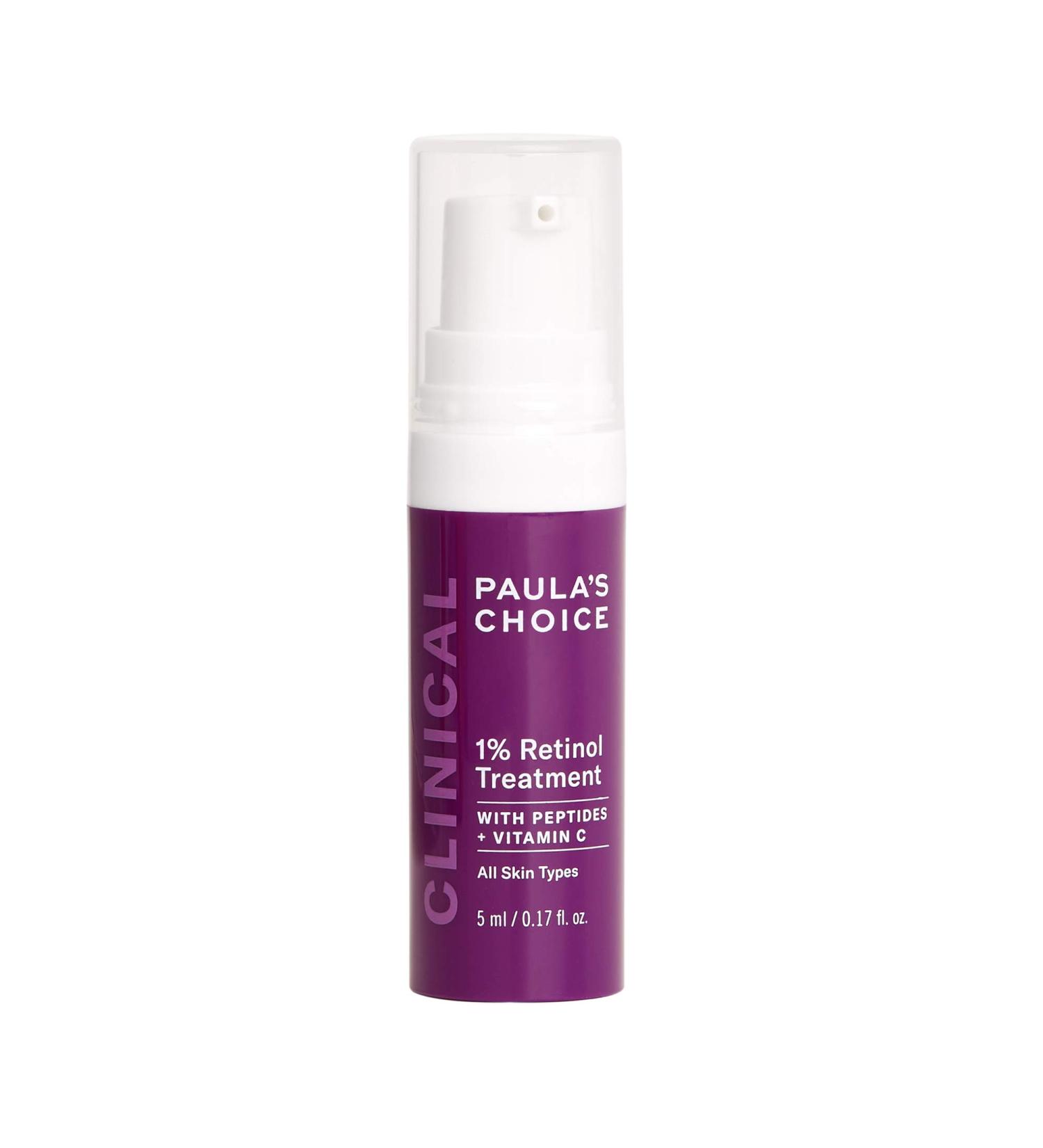 Paula's Choice Clinical 1% Retinol Treatment Cream with Peptides, Vitamin C & Licorice Extract - Anti-Aging & Wrinkles - Travel Size 0.17 Fl Oz - Buy Online on SooperMarket.com
